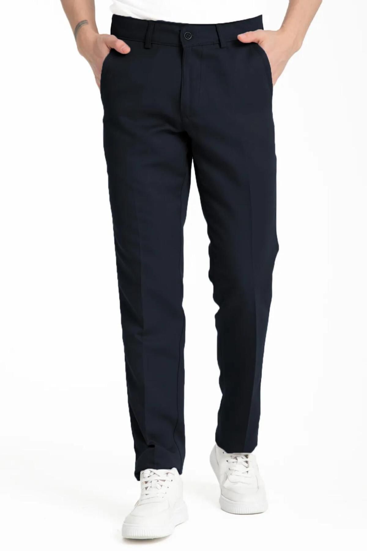 Güray Store Erkek Klasik Kesim Armüllü Keten Pantolon