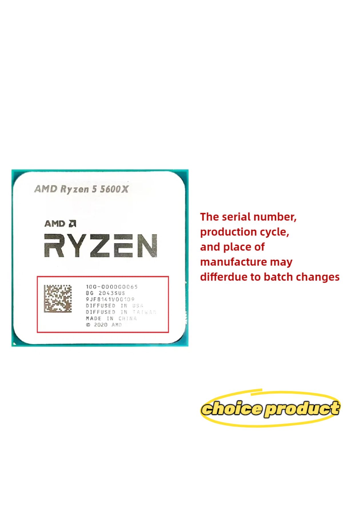 Choice-Amd Ryzen 5 5600x R5 5600x 3.7ghz Six-core Twelve-thread Cpu Processor 7nm 65w L3=32m Socket Am4 3
