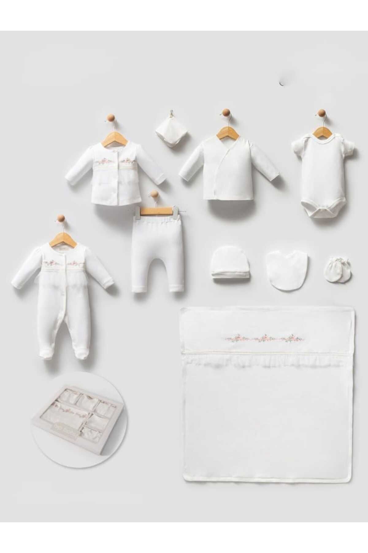 Bip Baby Çiçek Nakışlı Tüllü 10'lu Hastane Set (0.3 ay)