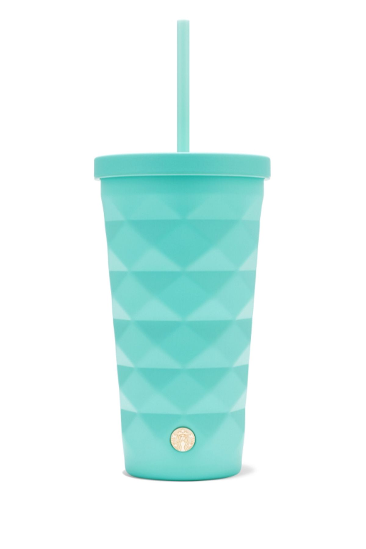 Starbucks Paslanmaz Çelik Pipetli İçecek Bardağı - Turkuaz - 560ml
