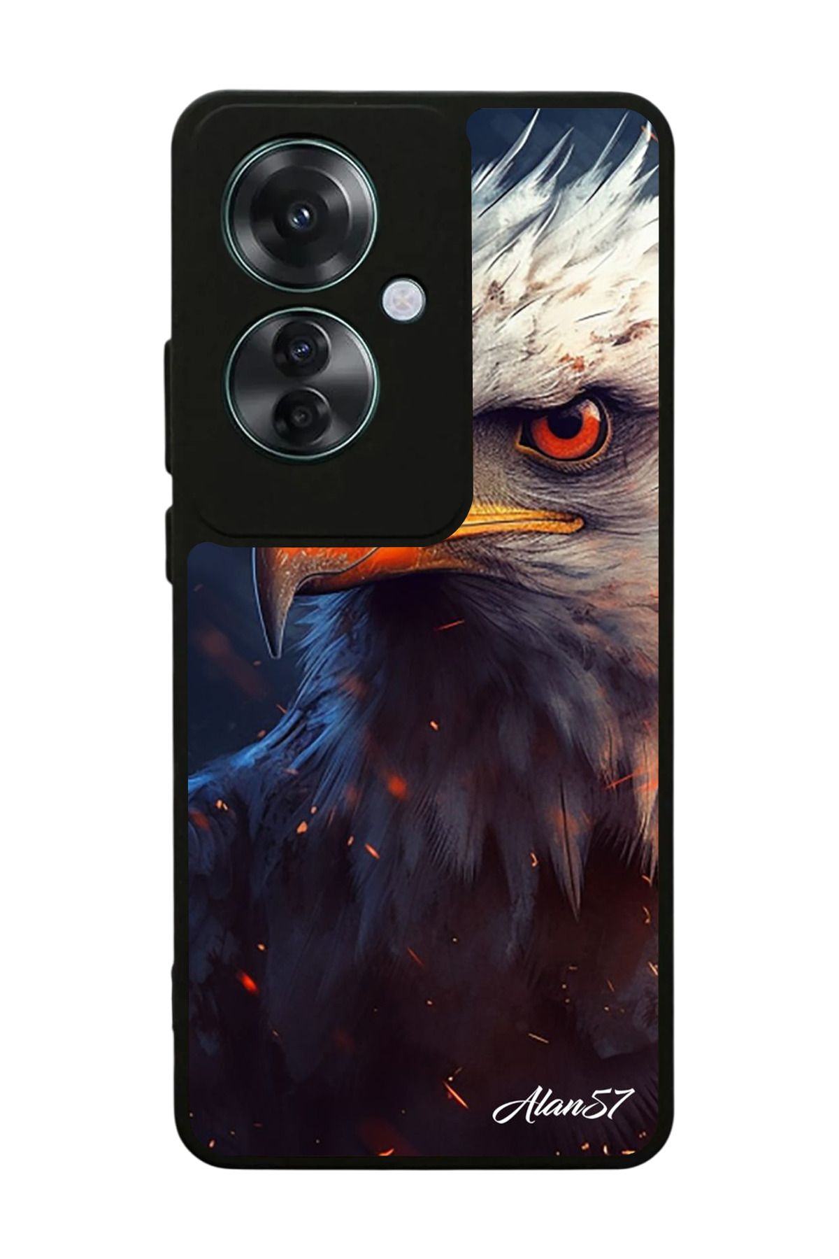 OPPO Reno 11F Uyumlu Mat Siyah Kılıf – Yumuşak Silikon, Koruyucu, Şok Emici Kapak