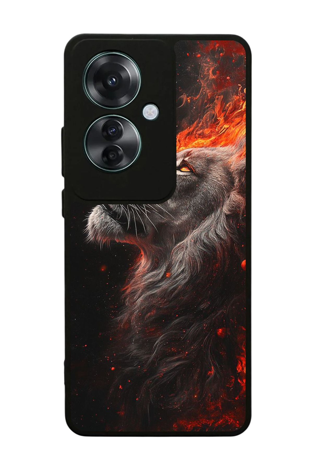 OPPO Reno 11F Uyumlu Mat Siyah Kılıf – Yumuşak Silikon, Koruyucu, Şok Emici Kapak