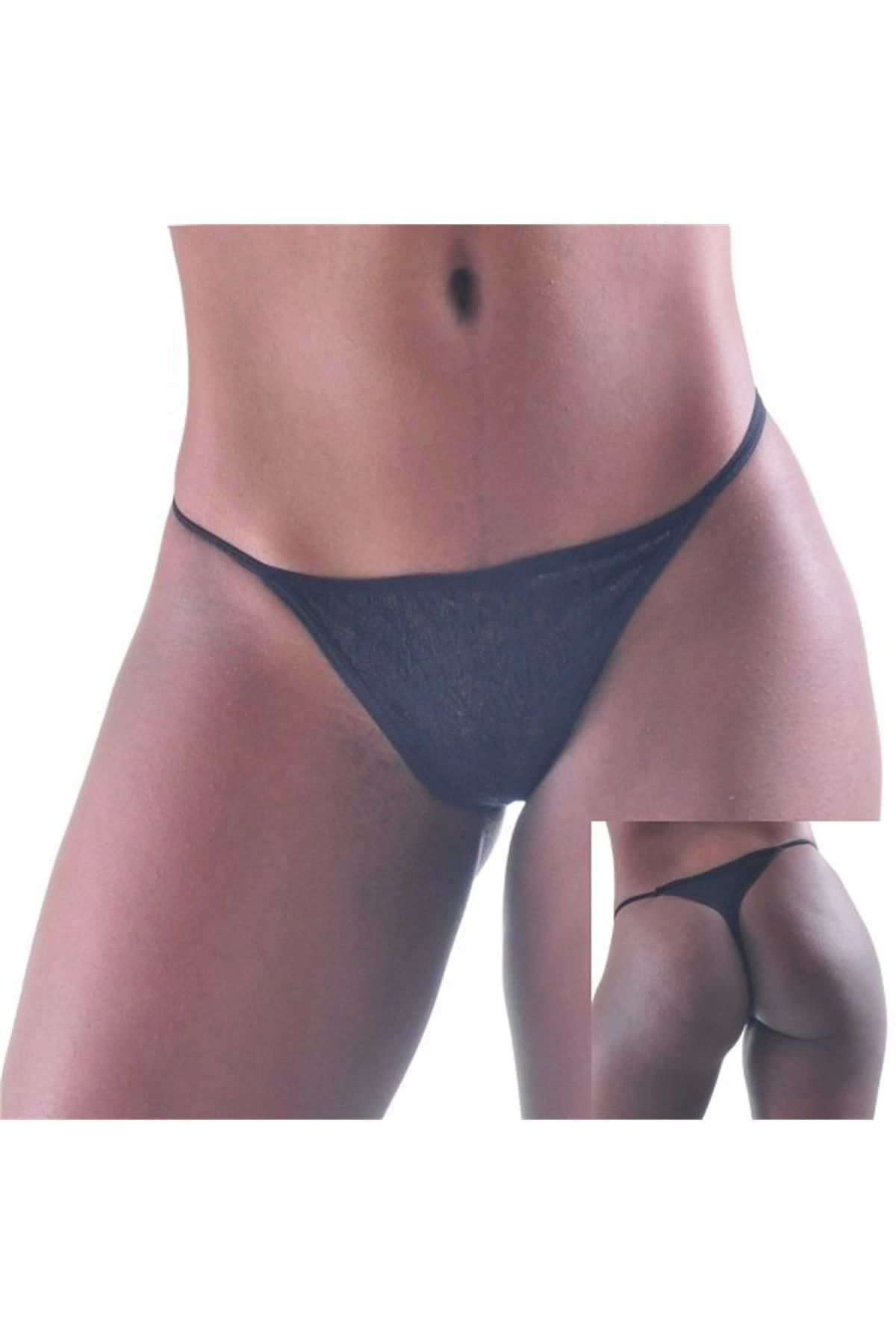 sepya Terry Pau TP160512 Dantel Kumaş Tanga