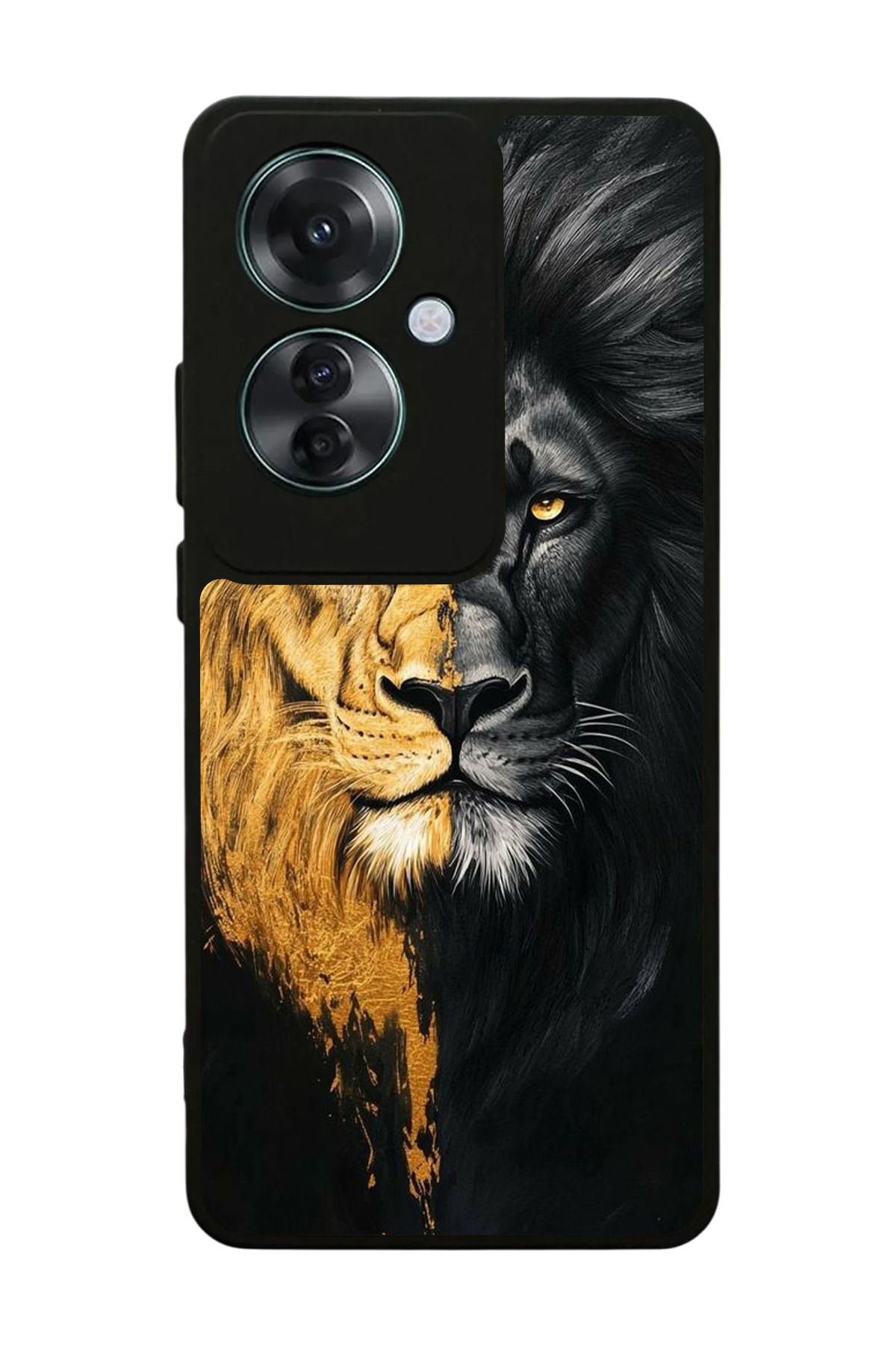 OPPO Reno 11F Uyumlu Mat Siyah Kılıf – Yumuşak Silikon, Koruyucu, Şok Emici Kapak