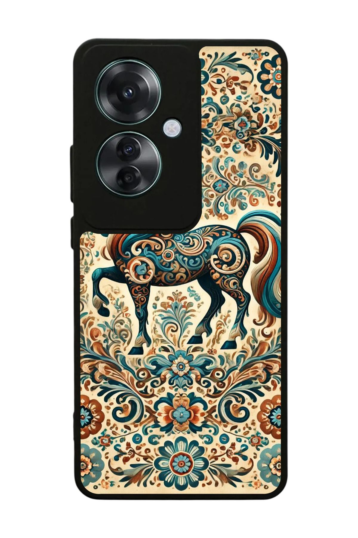 OPPO Reno 11F Uyumlu Mat Siyah Kılıf – Yumuşak Silikon, Koruyucu, Şok Emici Kapak