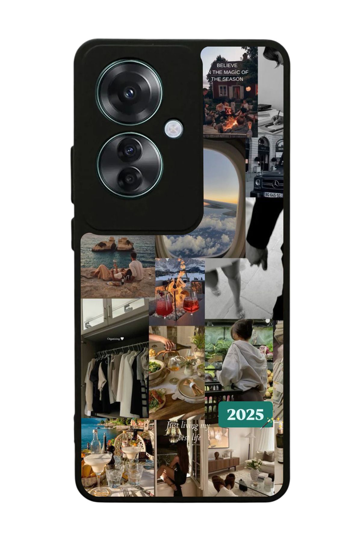 OPPO Reno 11F Uyumlu Mat Siyah Kılıf – Yumuşak Silikon, Koruyucu, Şok Emici Kapak