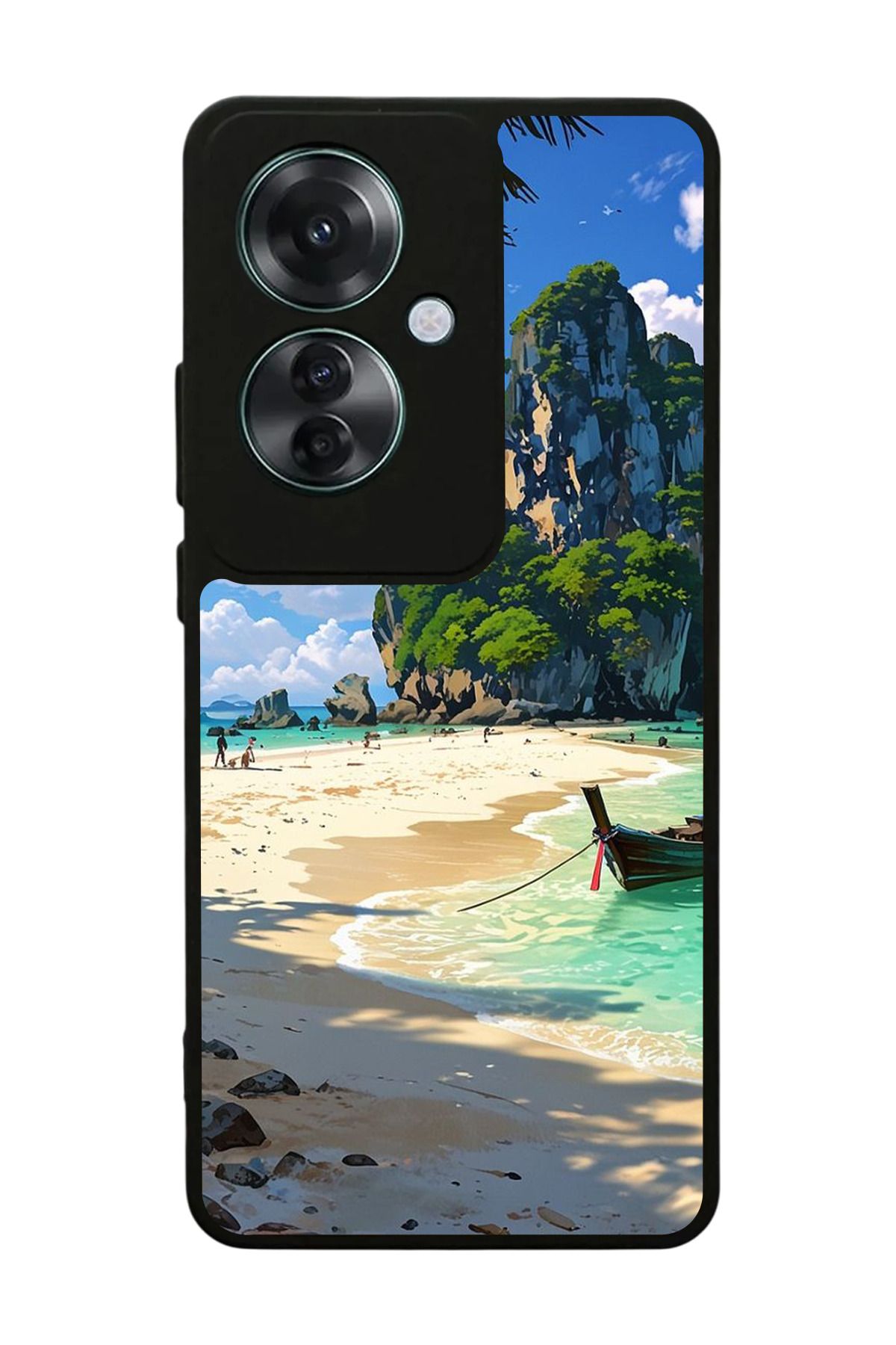 OPPO Reno 11F Uyumlu Mat Siyah Kılıf – Yumuşak Silikon, Koruyucu, Şok Emici Kapak