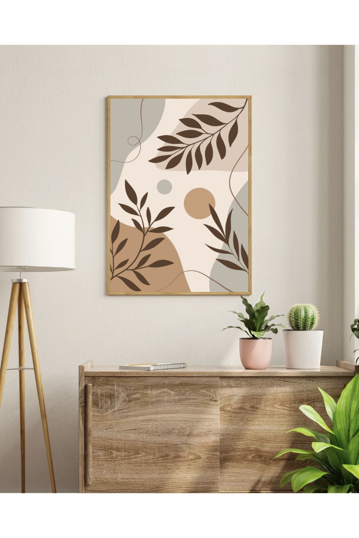 Tuba Decor Tek parça Ahşap Çerçeve Görünümlü MDF Tablo