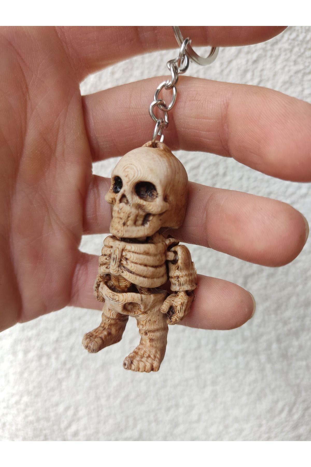 Leylims İskelet Figür Anahtarlık – Hareketli Mini Dekoratif Biblo | El Boyaması 3D Baskı