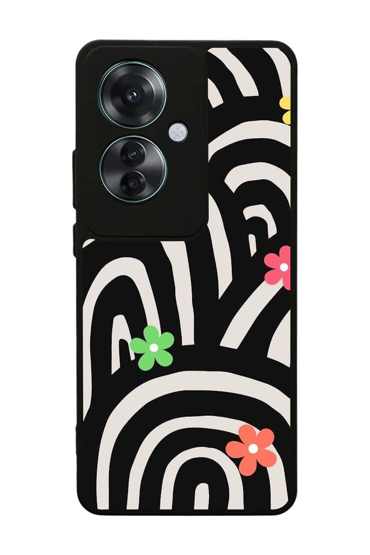 OPPO Reno 11F Uyumlu Mat Siyah Kılıf – Yumuşak Silikon, Koruyucu, Şok Emici Kapak