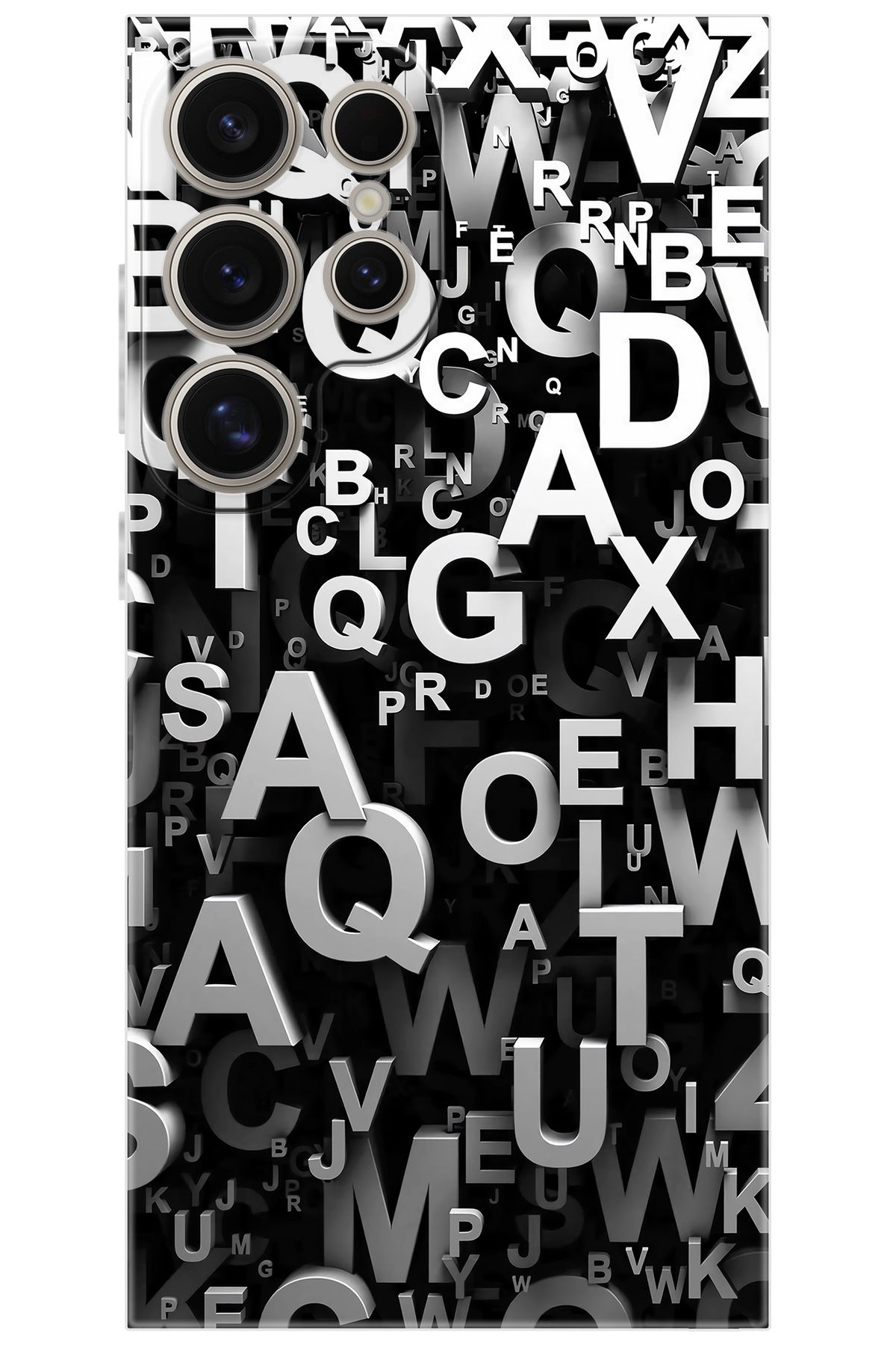 Ceppare Samsung Galaxy S24 ULTRA (SM-S928B) Uyumlu Kılıf Desen Baskılı Silikon Harfler STK:739 CP-v0Wn5sN