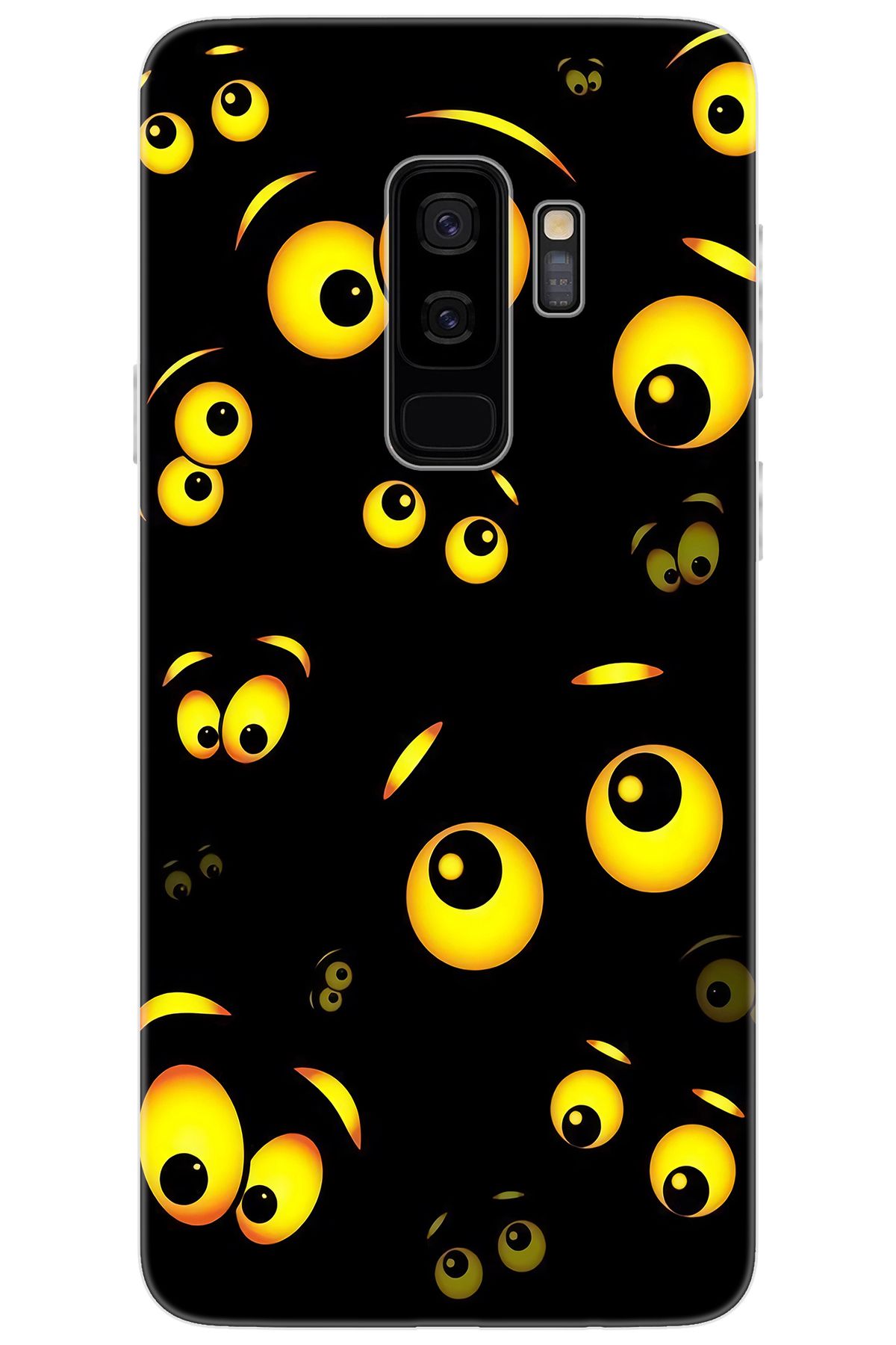 Ceppare Samsung Galaxy S9 PLUS (SM-G965F) Uyumlu Kılıf Desen Baskı Silikon Emoji Gözler STK:746 CP-q6Yn3RG