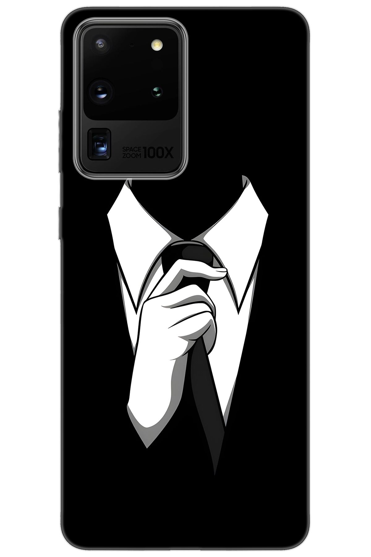 Ceppare Samsung Galaxy S20 ULTRA (SM-G988B) Uyumlu Kılıf Desen Baskı Silikon Gizemli Adam STK:611 CP-WxysdCs