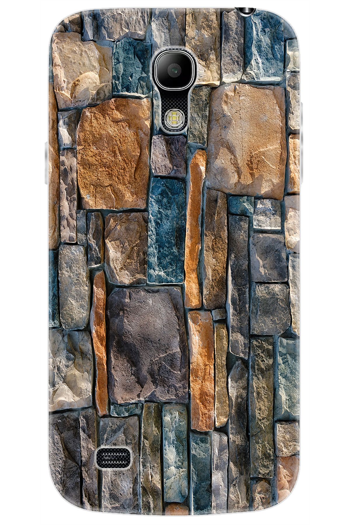 Ceppare Samsung Galaxy S4 Mini (GT-I9190) Uyumlu Kılıf Desen Baskılı Silikon Taş Duvar STK:233 CP-xYvZneP