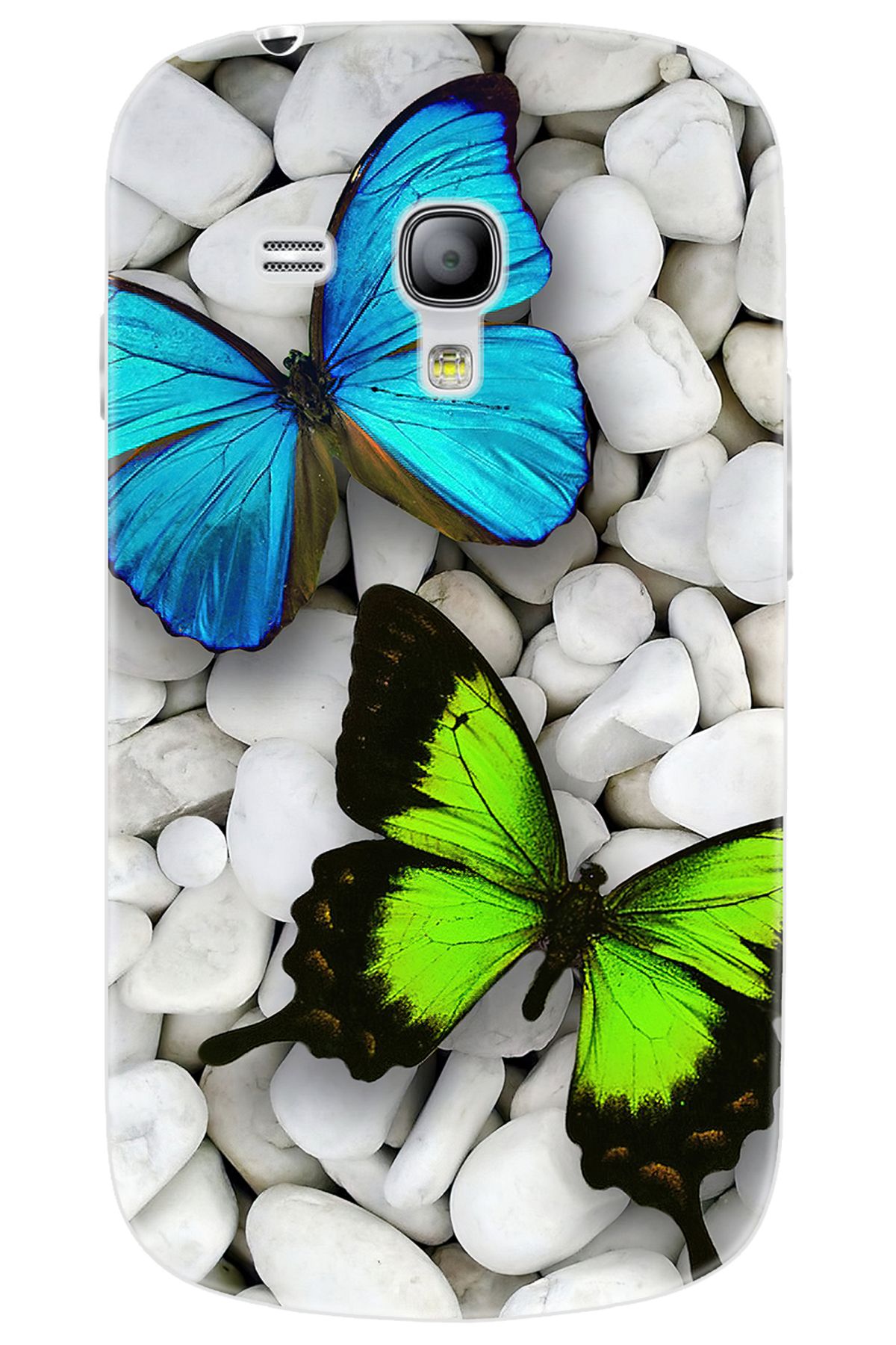 Ceppare Samsung Galaxy S3 Mini (GT-I8190) Uyumlu Kılıf Desen Baskılı Silikon Kelebekler STK:148 CP-kB8l1ZT