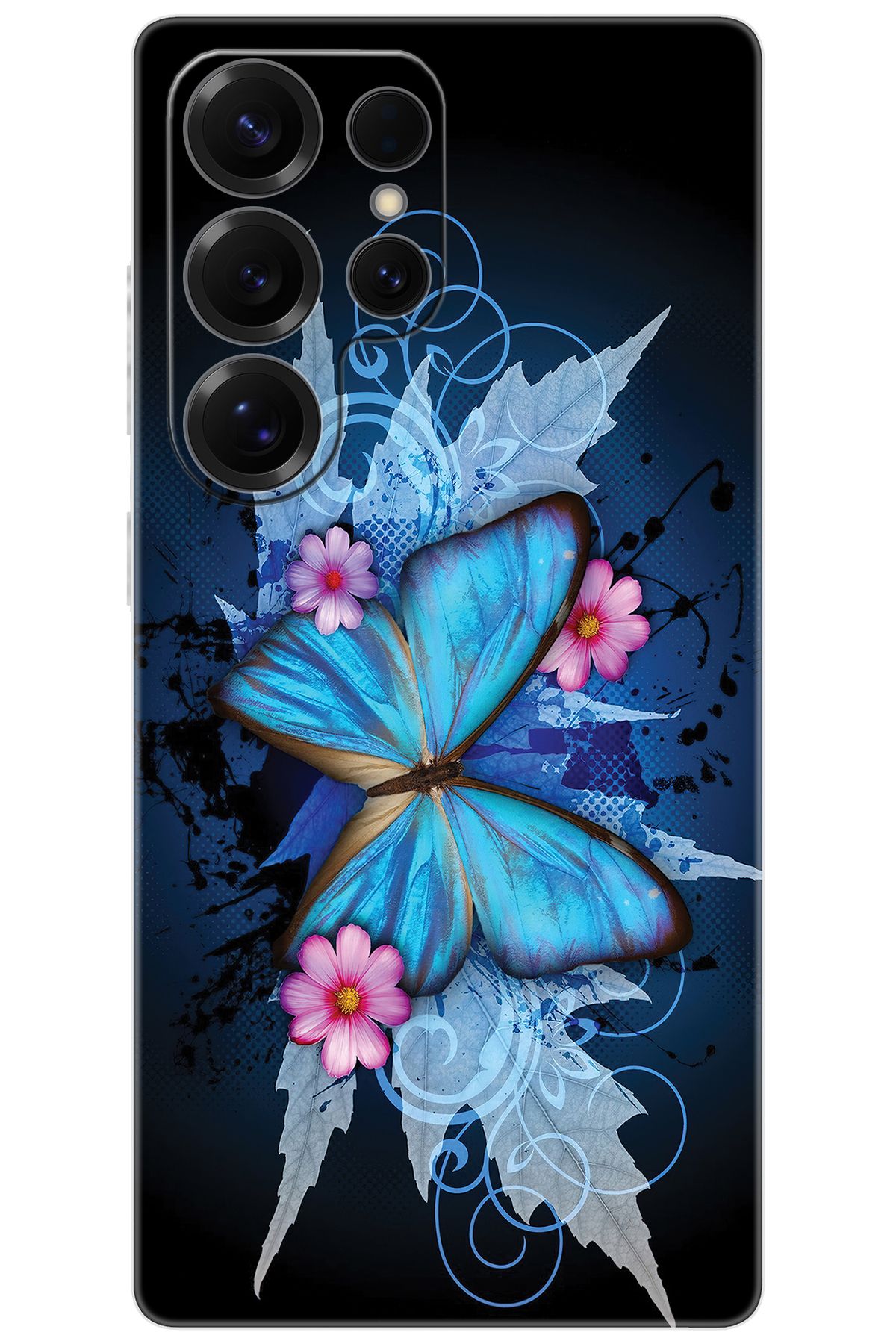 Ceppare Samsung Galaxy S25 ULTRA (SM-S938B) Uyumlu Kılıf Desen Baskı Silikon Kelebek Resim STK550 CP-k1jdxuM