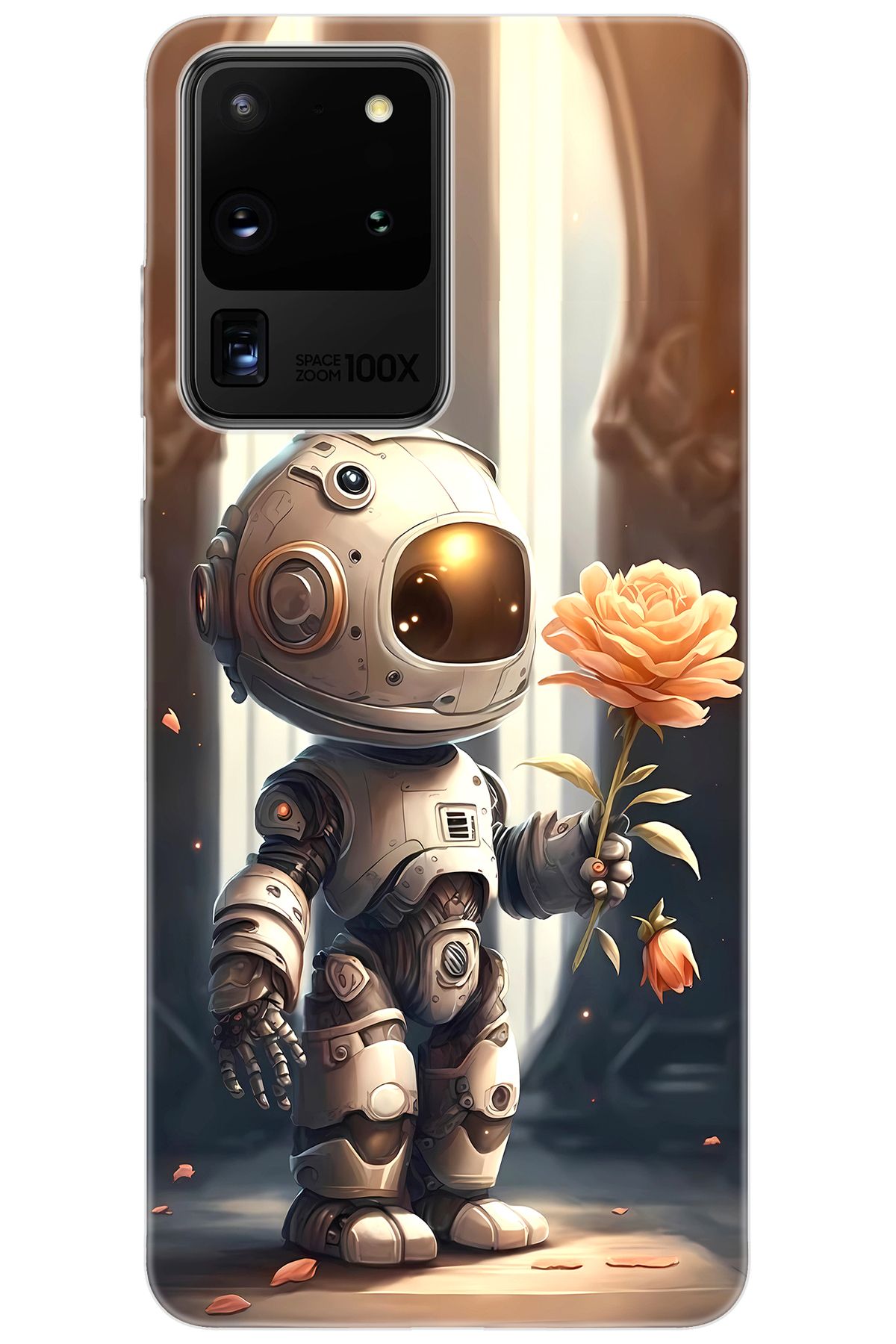 Ceppare Samsung Galaxy S20 ULTRA (SM-G988B) Uyumlu Kılıf Desen Baskılı Silikon Astronot STK:620 CP-MEWOhQ1