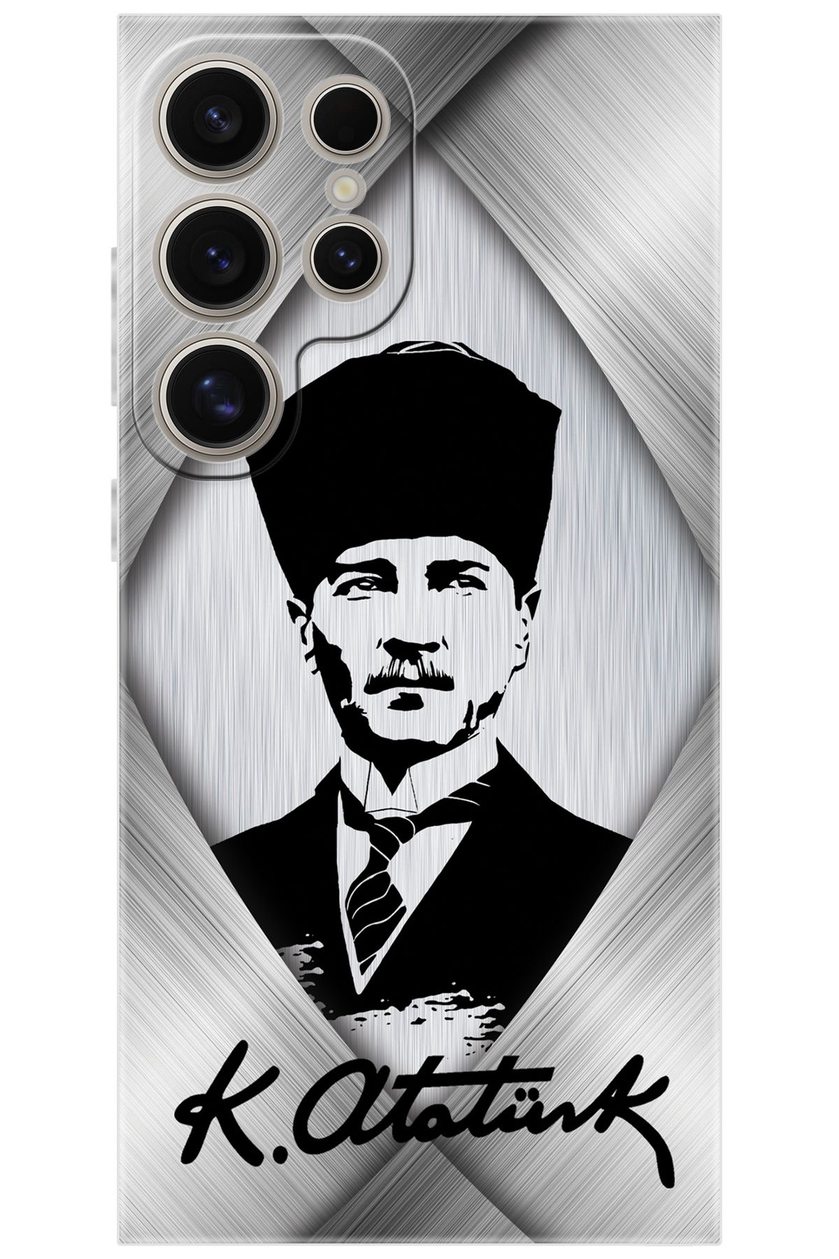 Ceppare Samsung Galaxy S24 ULTRA (SM-S928B) Uyumlu Kılıf Desenli Silikon Atatürk Tasarım STK:402 CP-80CLD4F