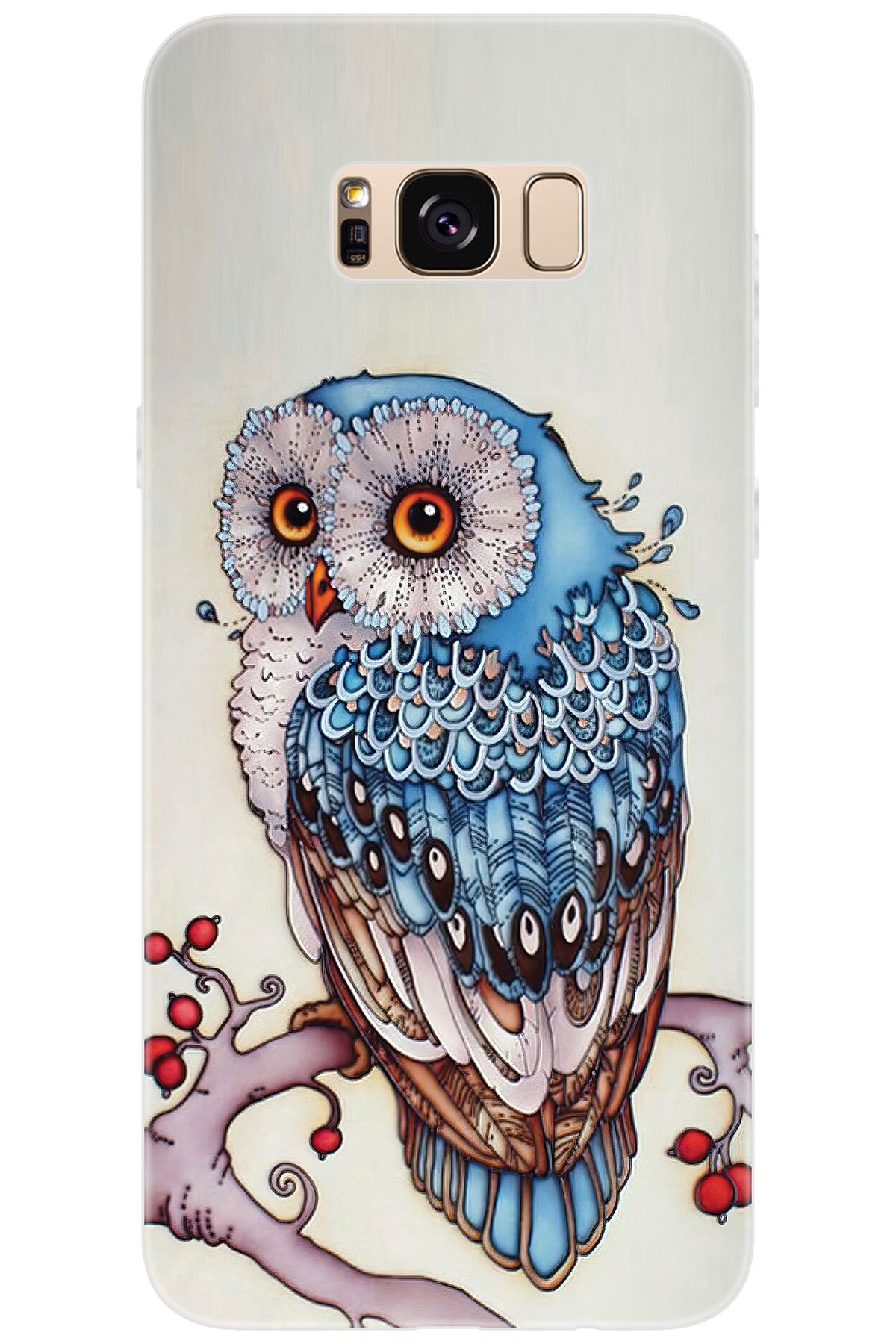 Ceppare Samsung Galaxy S8 PLUS (SM-G955F) Uyumlu Kılıf Desen Baskılı Silikon Baykuş STK:563 CP-fmmOn1K