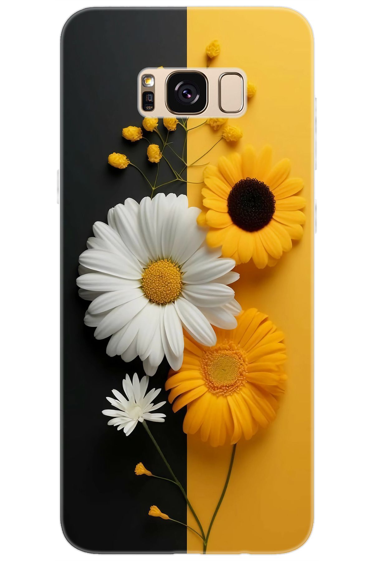Ceppare Samsung Galaxy S8 PLUS (SM-G955F) Uyumlu Kılıf Desenli Silikon Papatya Serisi STK:737 CP-sk9y7GQ