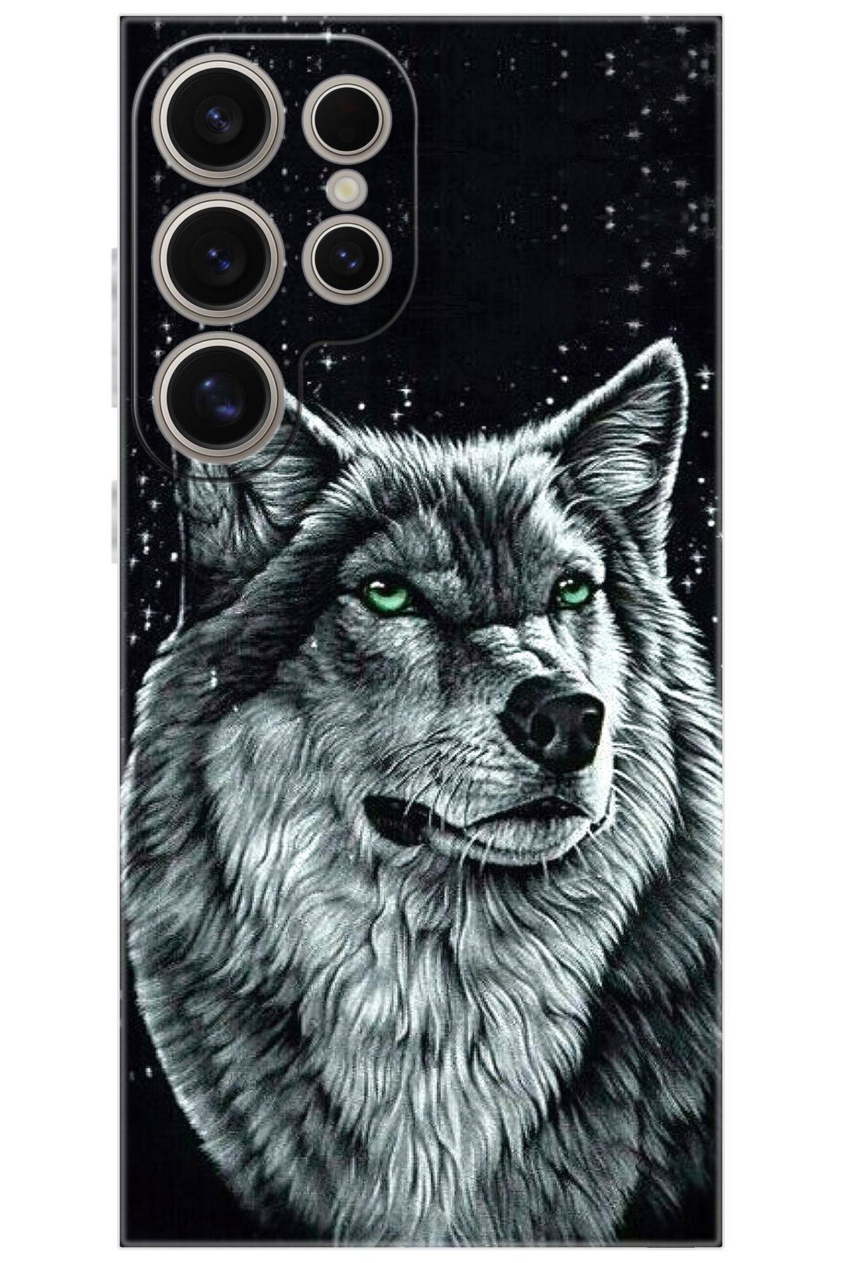 Ceppare Samsung Galaxy S24 ULTRA (SM-S928B) Uyumlu Kılıf Desen Baskı Silikon Kurt Baskı STK:488 CP-d17uLHY