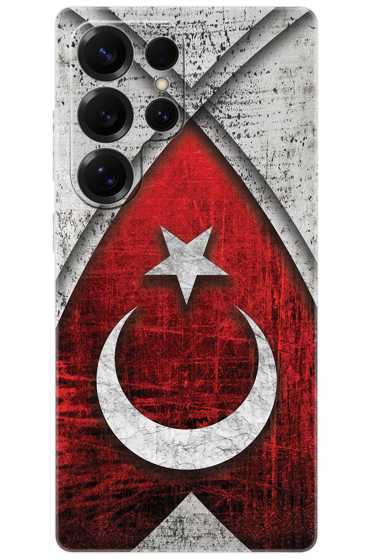 Ceppare Samsung Galaxy S25 ULTRA (SM-S938B) Uyumlu Kılıf Silikon Türk Bayrağı Tasarım STK:380 CP-jT3o9c0