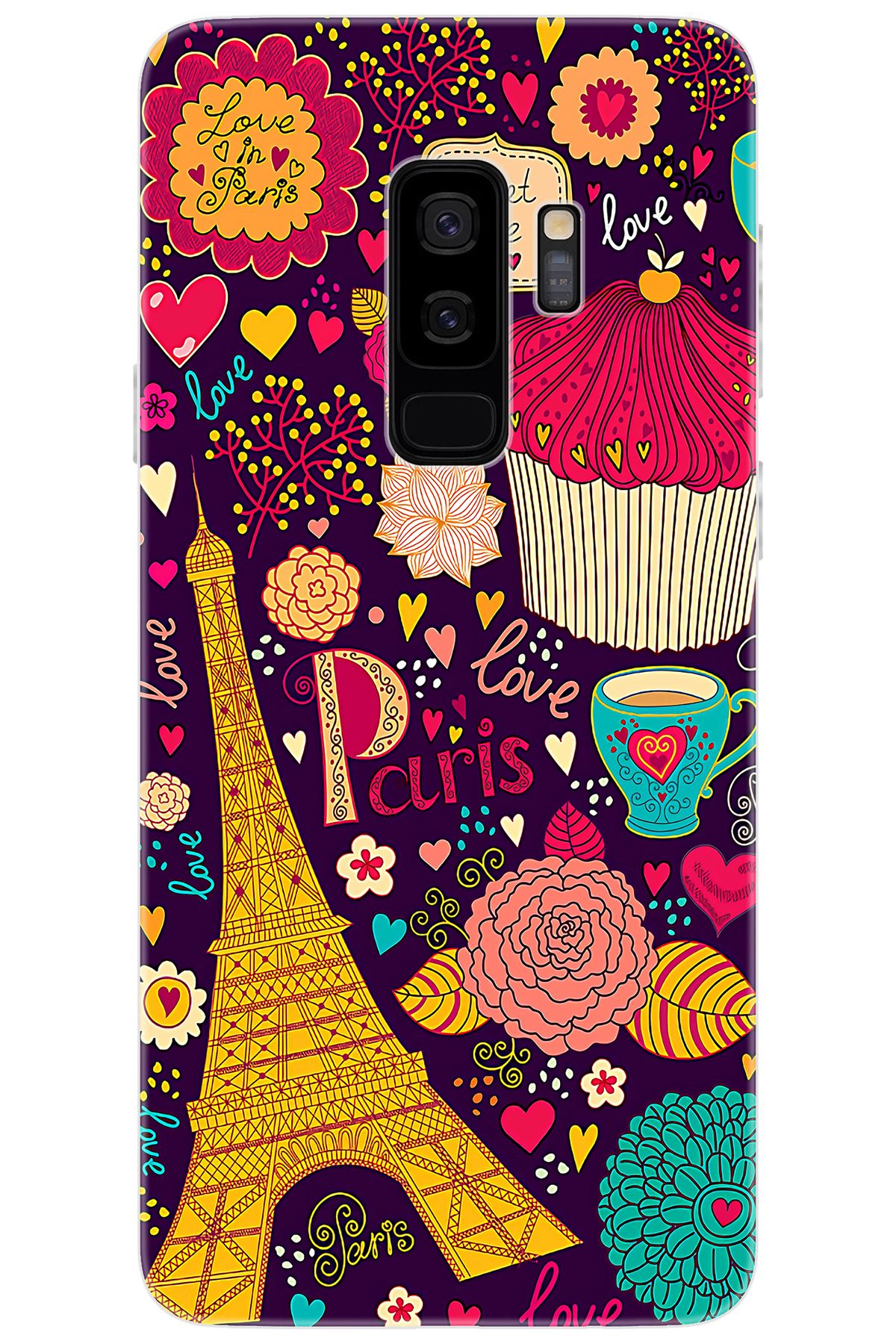 Ceppare Samsung Galaxy S9 PLUS (SM-G965F) Uyumlu Kılıf Desen Baskılı Silikon Eyfel STK:625 CP-jmaUn3t