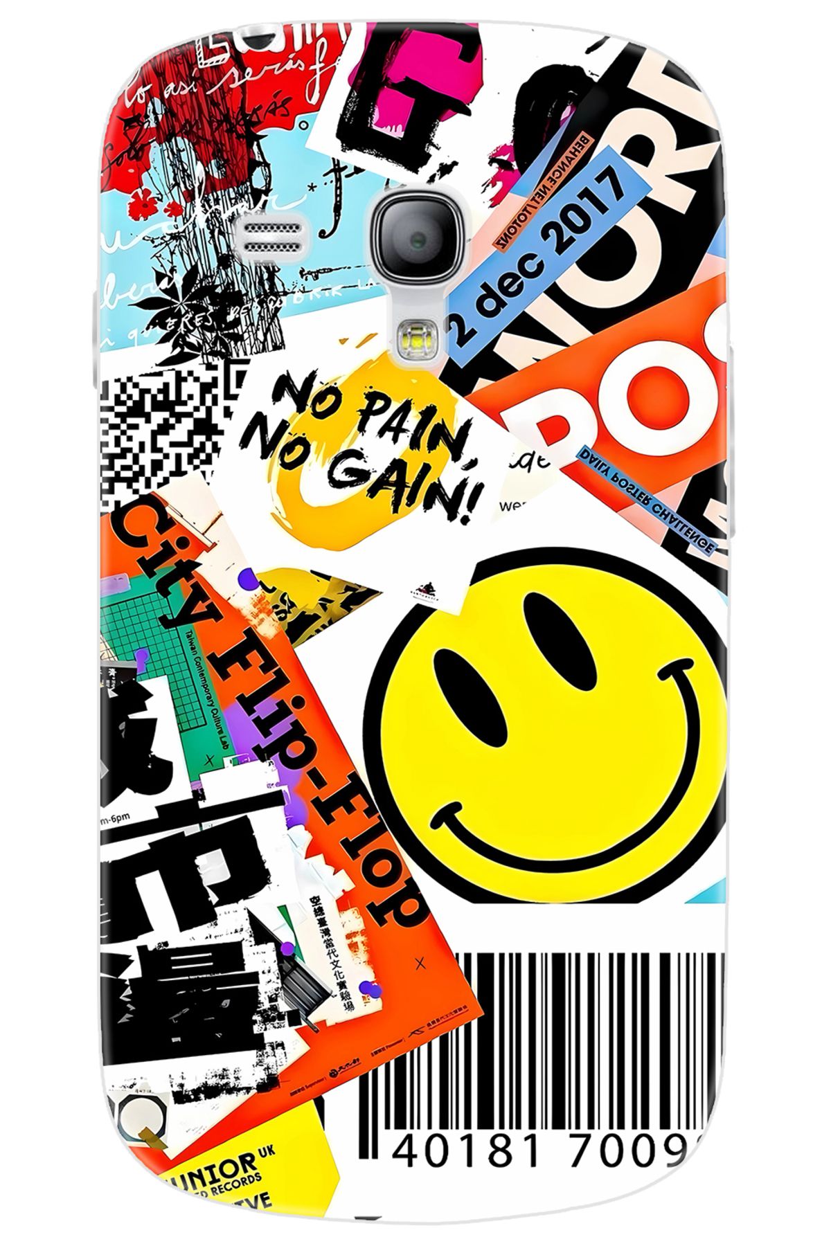 Ceppare Samsung Galaxy S3 Mini (GT-I8190) Uyumlu Kılıf Desenli Silikon No Pain No Gain STK:694 CP-temTFrZ