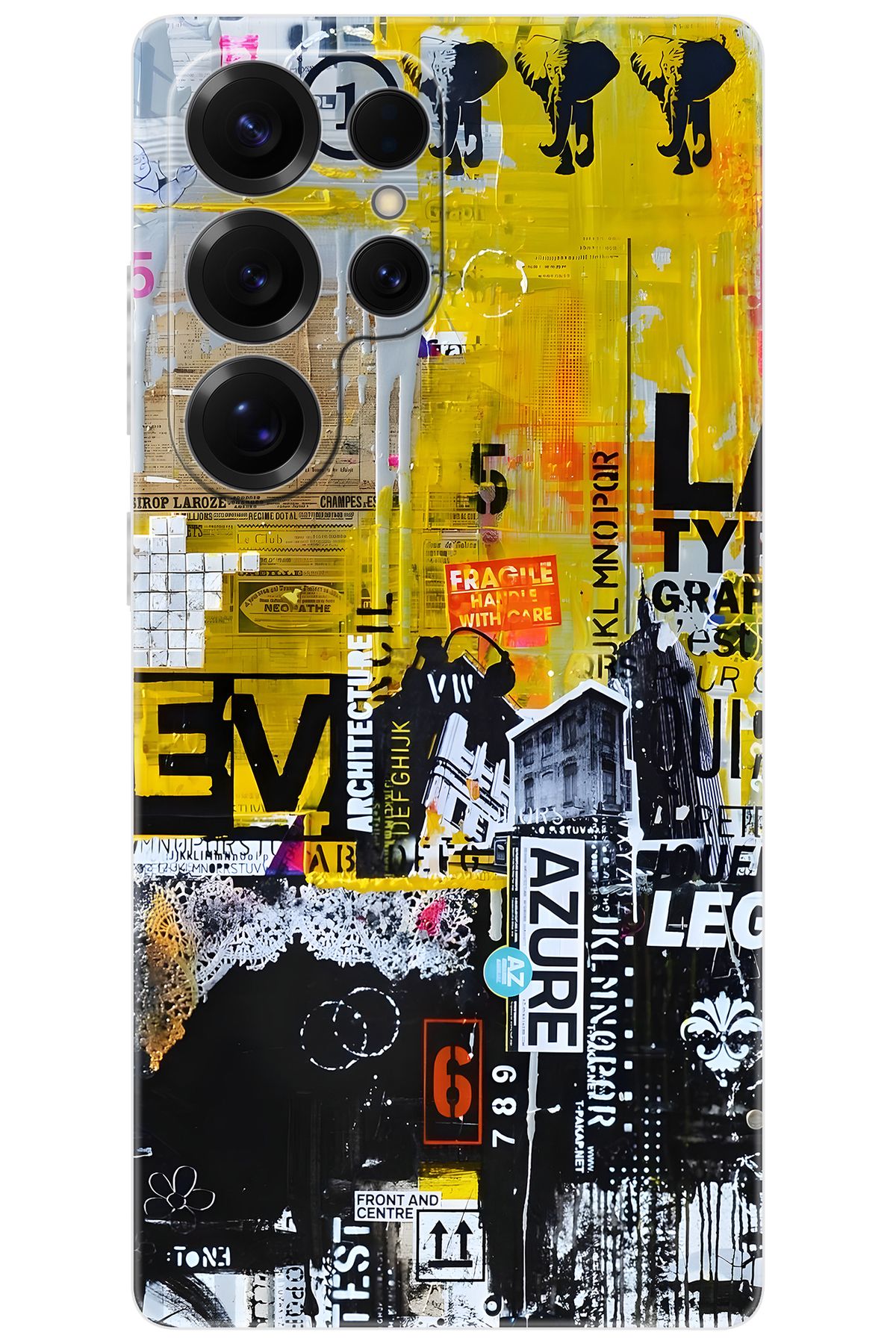 Ceppare Samsung Galaxy S25 ULTRA (SM-S938B) Uyumlu Kılıf Desen Baskı Silikon Sokak Sanatı STK:706 CP-kWQC8TD