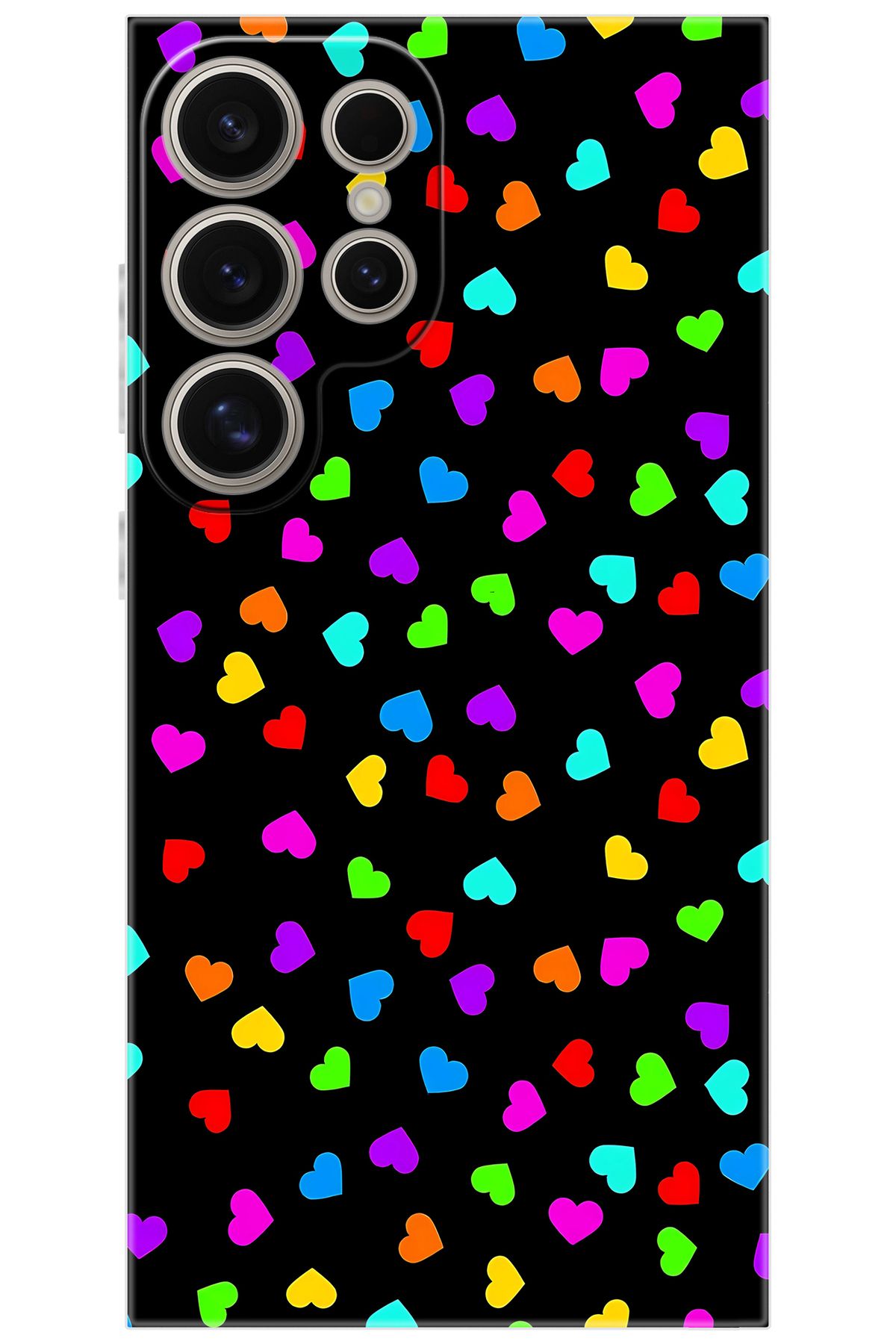 Ceppare Samsung Galaxy S24 ULTRA (SM-S928B) Uyumlu Kılıf Silikon Renkli Minik Kalpler STK:1017 CP-jmLM0Ky