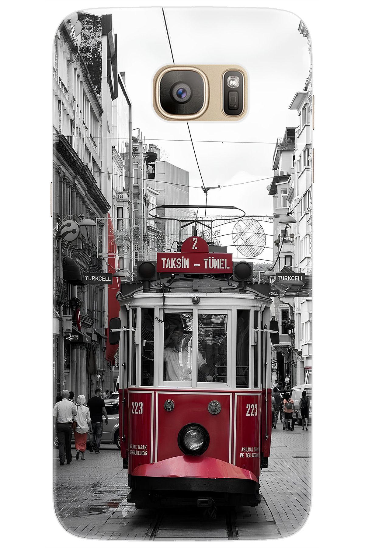 Ceppare Samsung Galaxy S7 EDGE (SM-G935F) Uyumlu Kılıf Desen Baskılı Silikon Tramvay STK:691 CP-hr8xe3p