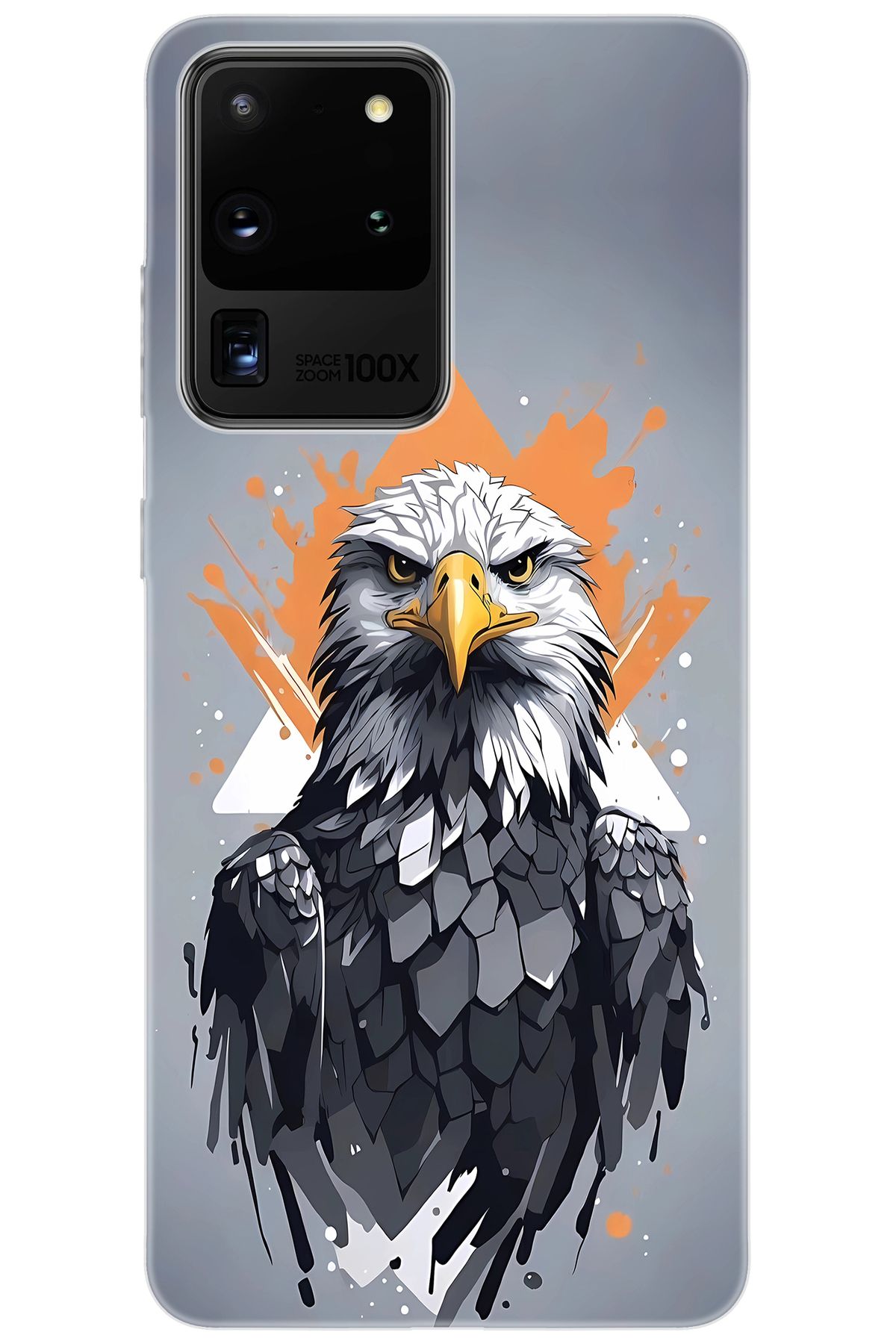 Ceppare Samsung Galaxy S20 ULTRA (SM-G988B) Uyumlu Kılıf Desen Baskılı Silikon Kartal STK:639 CP-hqNjkYK