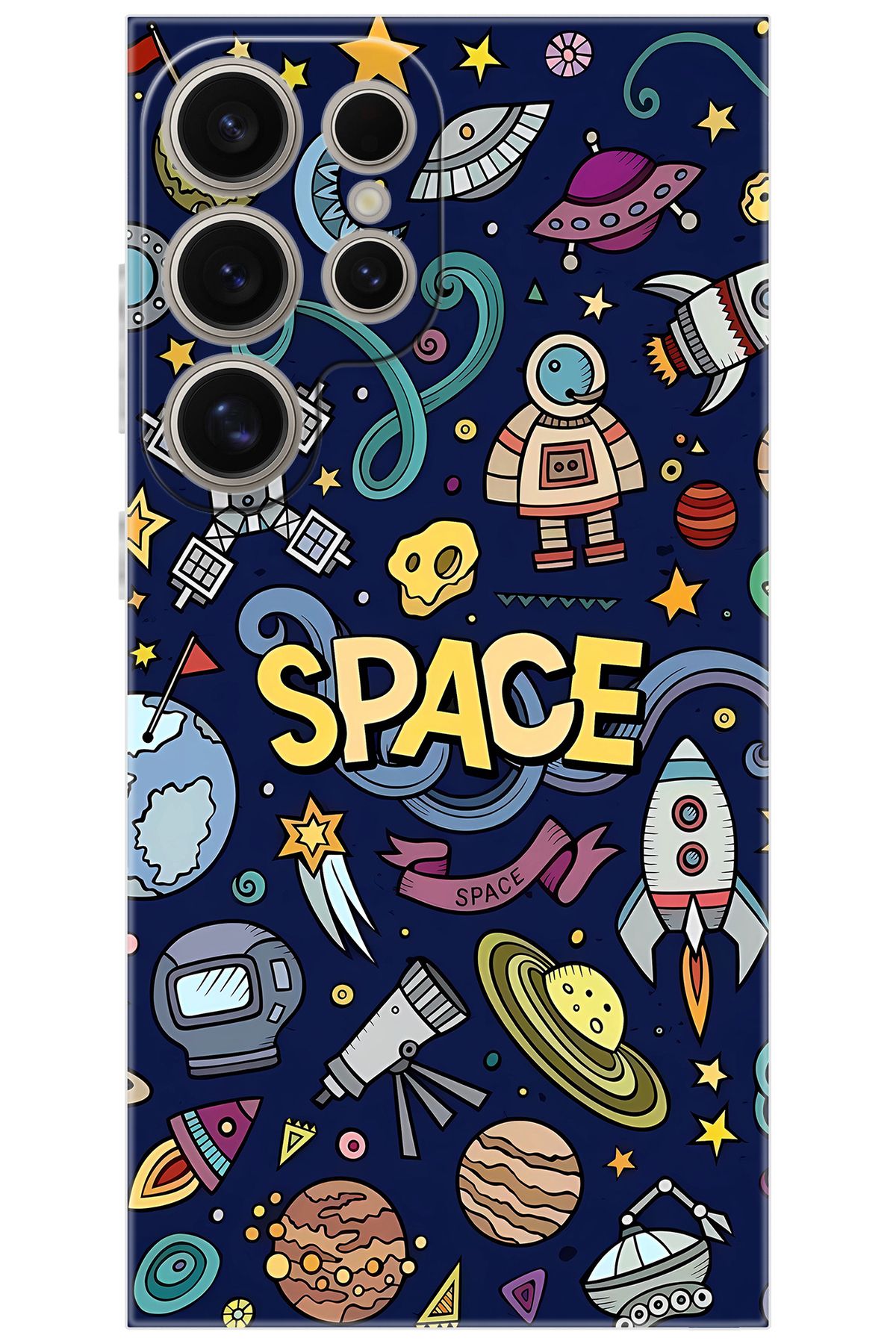 Ceppare Samsung Galaxy S24 ULTRA (SM-S928B) Uyumlu Kılıf Desen Baskılı Silikon Space STK:623 CP-xAUK7Ws