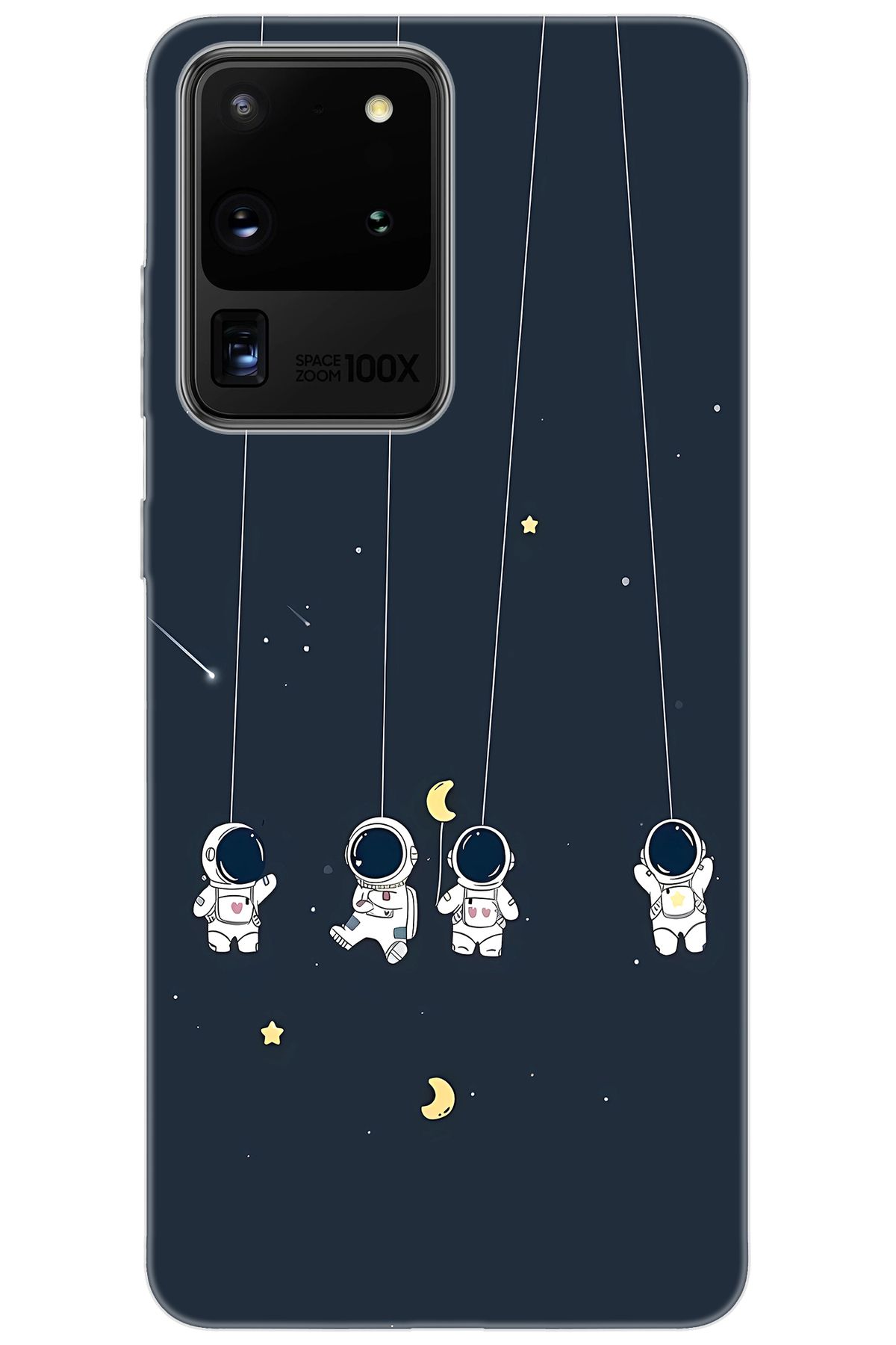 Ceppare Samsung Galaxy S20 ULTRA (SM-G988B) Uyumlu Kılıf Desen Baskılı Silikon Astronot STK:663 CP-xKO80j1
