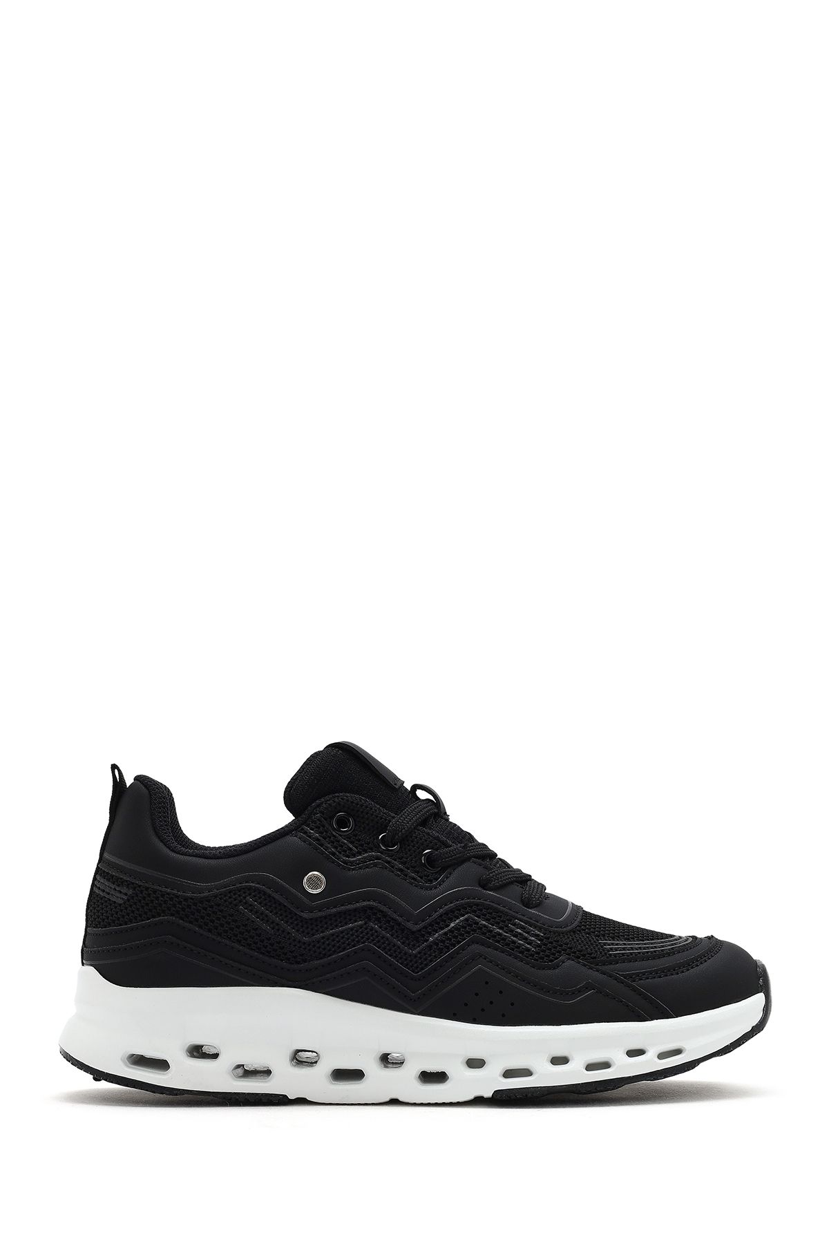 Derimod Kadın Siyah Bağcıklı Kalın Tabanlı Sneaker 25SFE495714