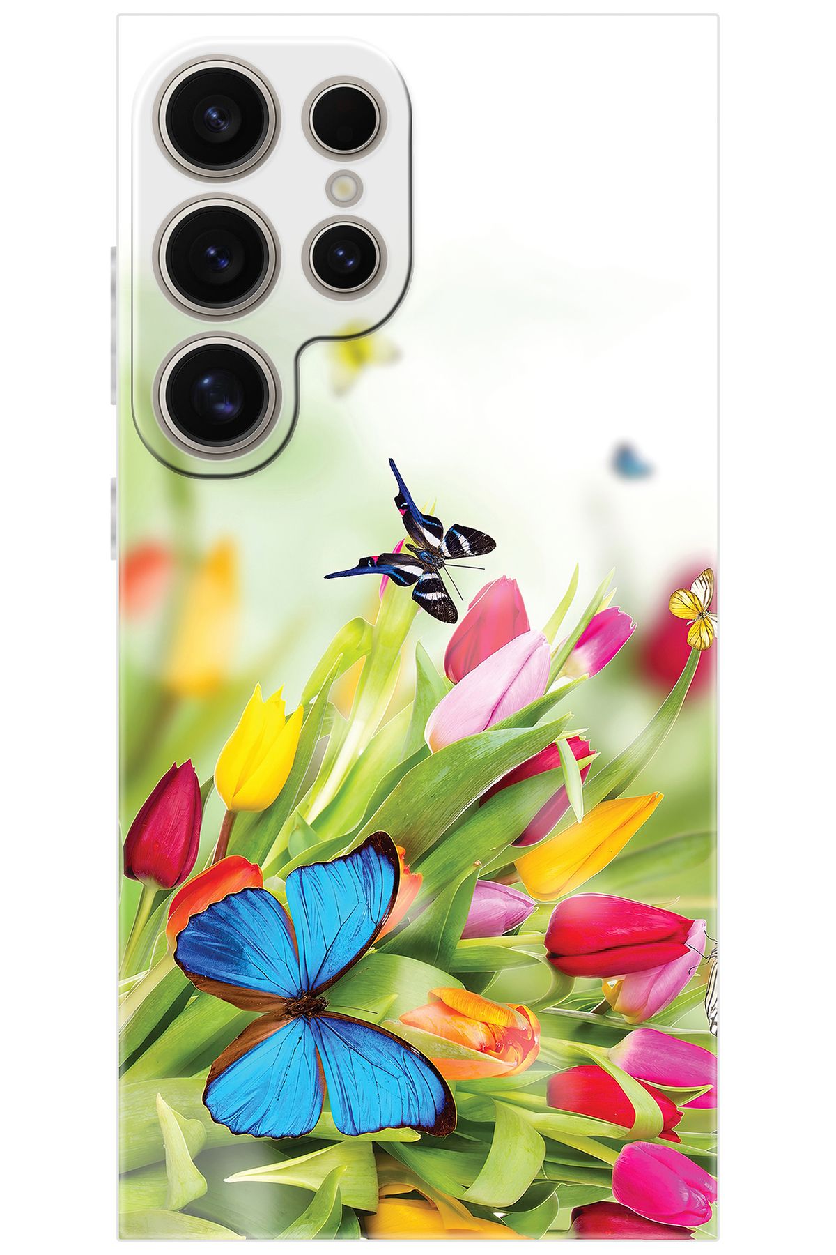Ceppare Samsung Galaxy S24 ULTRA (SM-S928B) Uyumlu Kılıf Desen Baskılı Silikon Kelebekler STK:542 CP-pFWqCZK