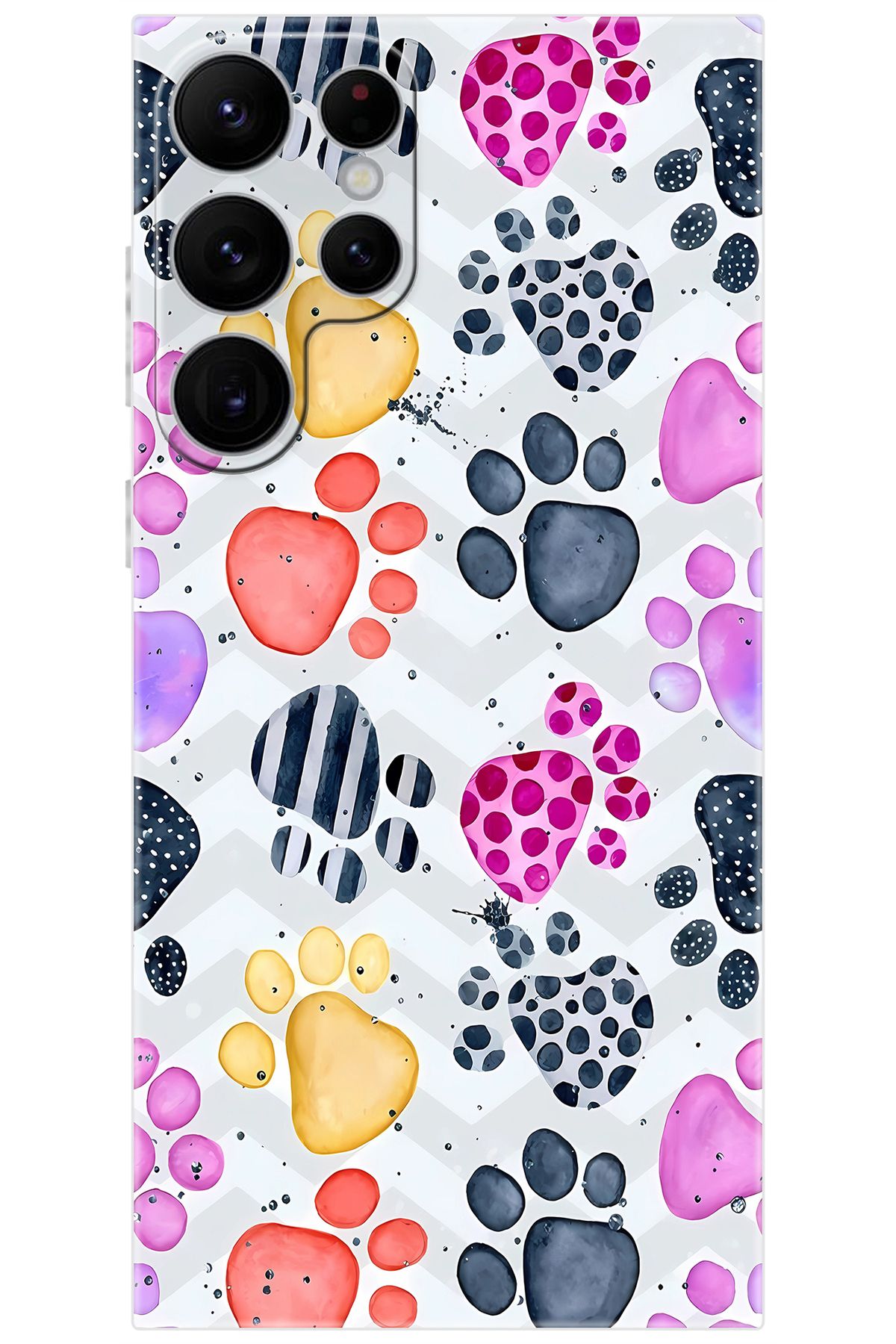 Ceppare Samsung Galaxy S22 ULTRA (SM-S908E) Uyumlu Kılıf Desenli Silikon Renkli Patiler STK:670 CP-GMWw9V4