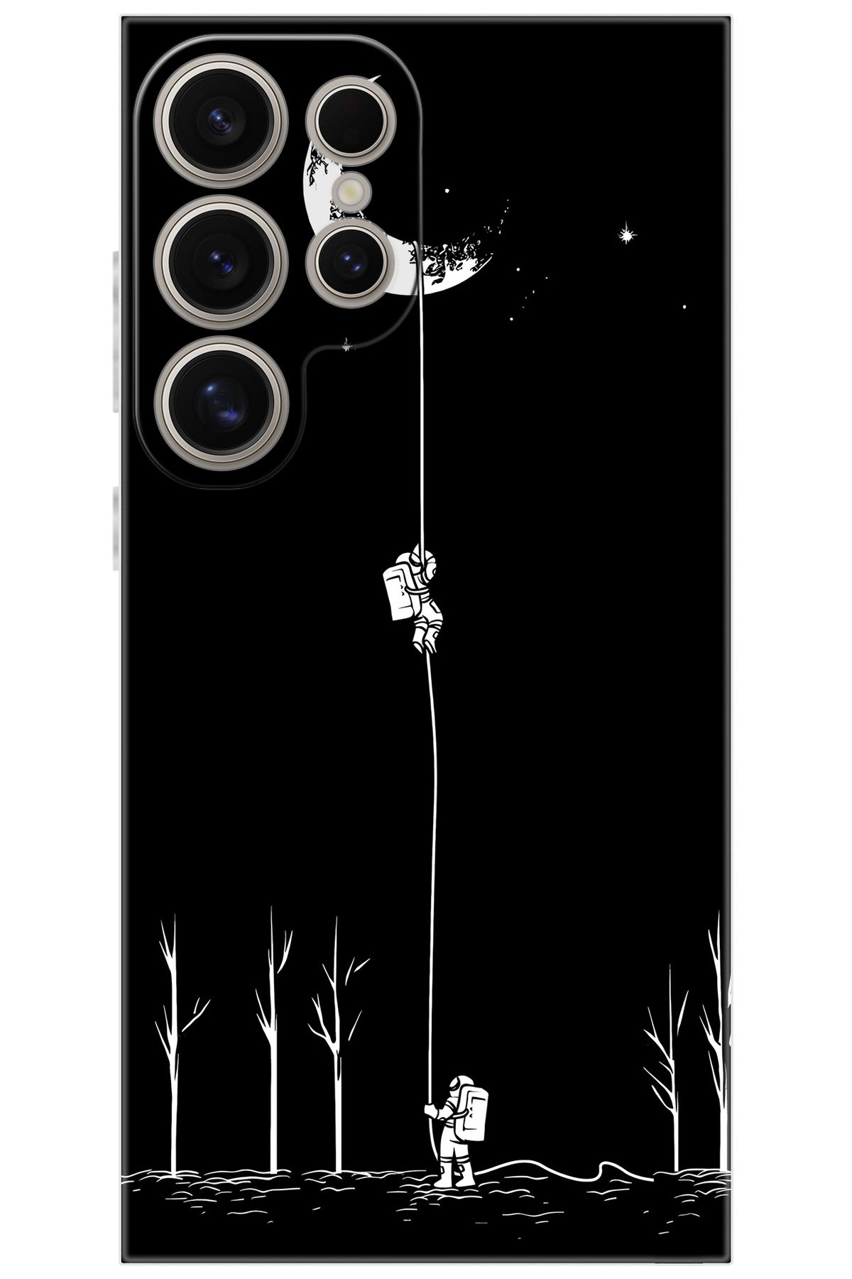 Ceppare Samsung Galaxy S24 ULTRA (SM-S928B) Uyumlu Kılıf Desenli Silikon Astronot Serisi STK:1006 CP-YZMy3lh