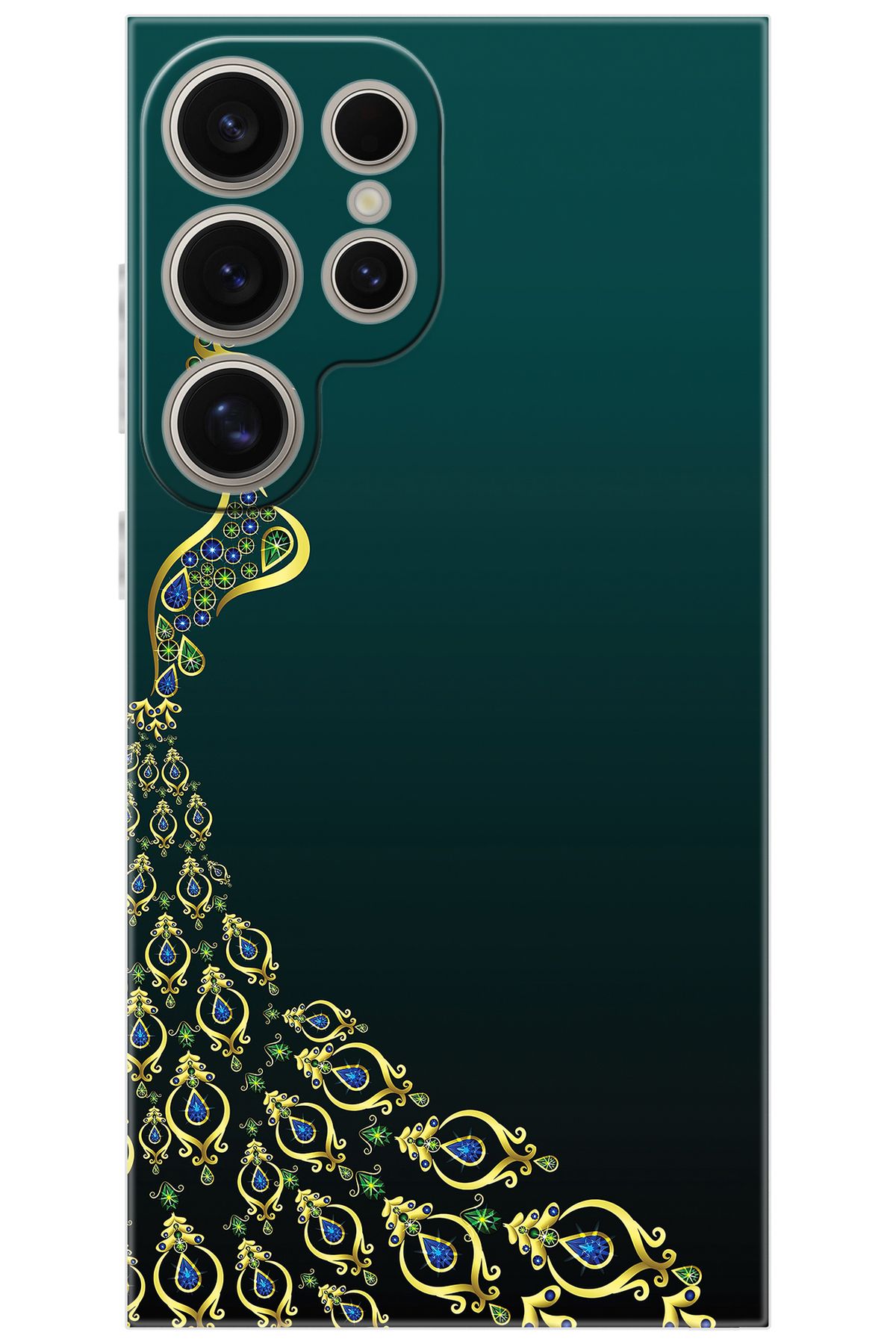 Ceppare Samsung Galaxy S24 ULTRA (SM-S928B) Uyumlu Kılıf Desen Baskılı Silikon Tavus Kuşu STK:540 CP-5PgriqP