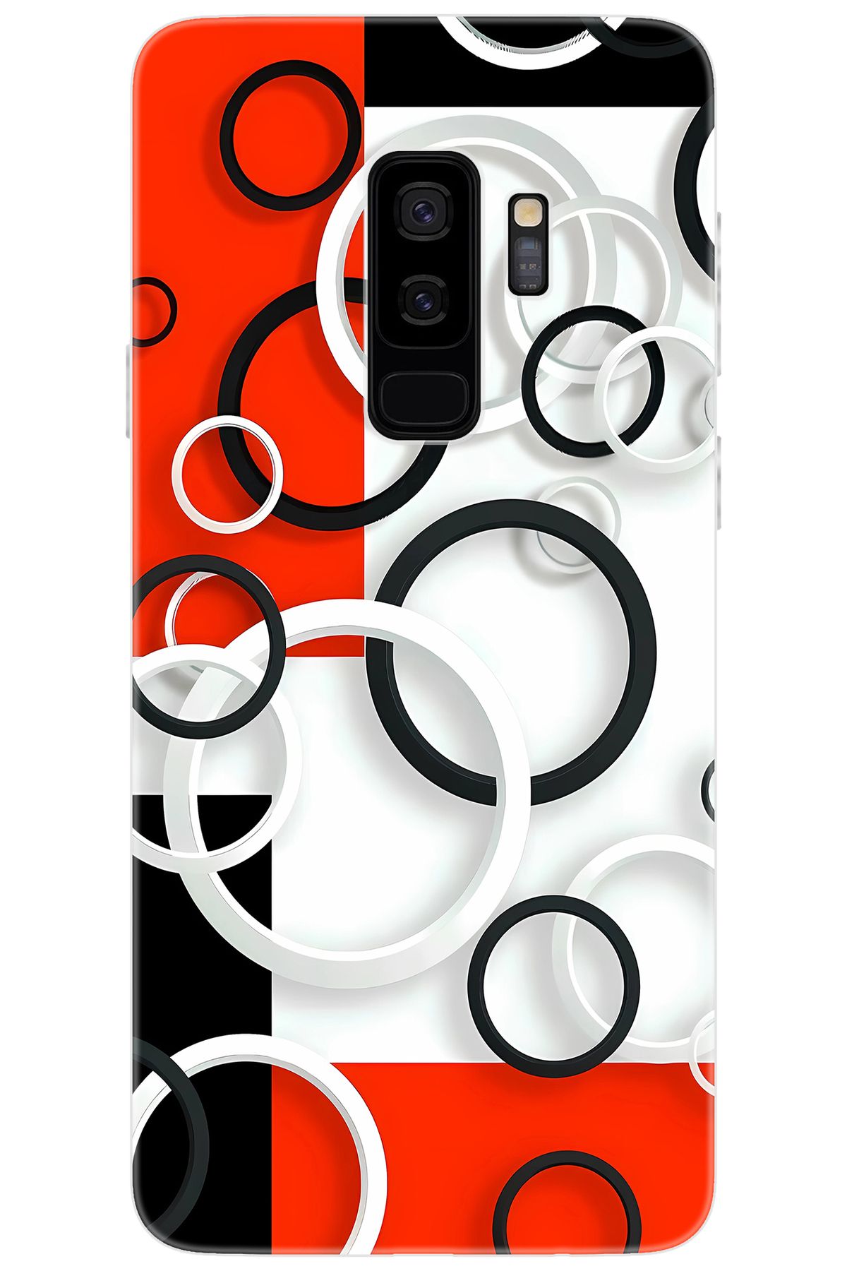 Ceppare Samsung Galaxy S9 PLUS (SM-G965F) Uyumlu Kılıf Desen Baskı Silikon Daire Tasarım STK:631 CP-cYIK0SX