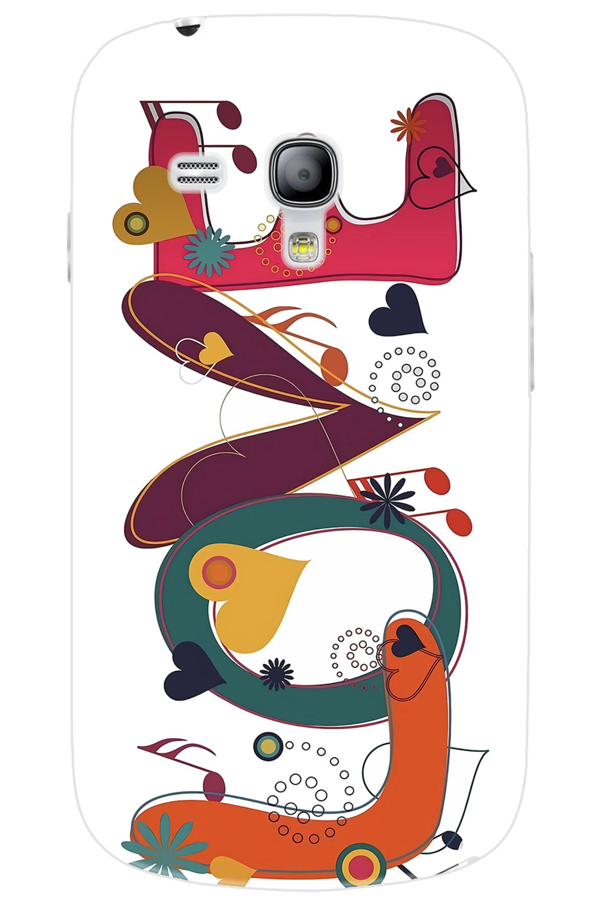 Ceppare Samsung Galaxy S3 Mini (GT-I8190) Uyumlu Kılıf Desen Baskılı Silikon LOVE STK:621 CP-IFAdWML