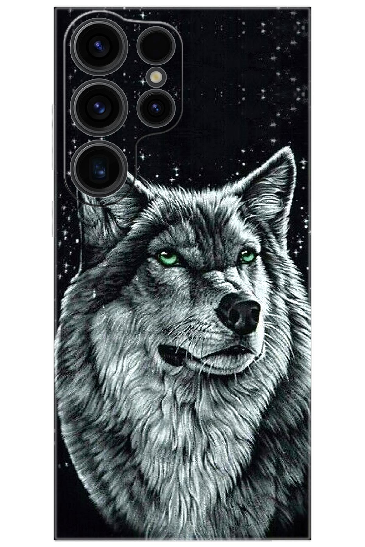 Ceppare Samsung Galaxy S23 ULTRA (SM-S918B) Uyumlu Kılıf Desen Baskı Silikon Kurt Baskı STK:488 CP-OhDMltj