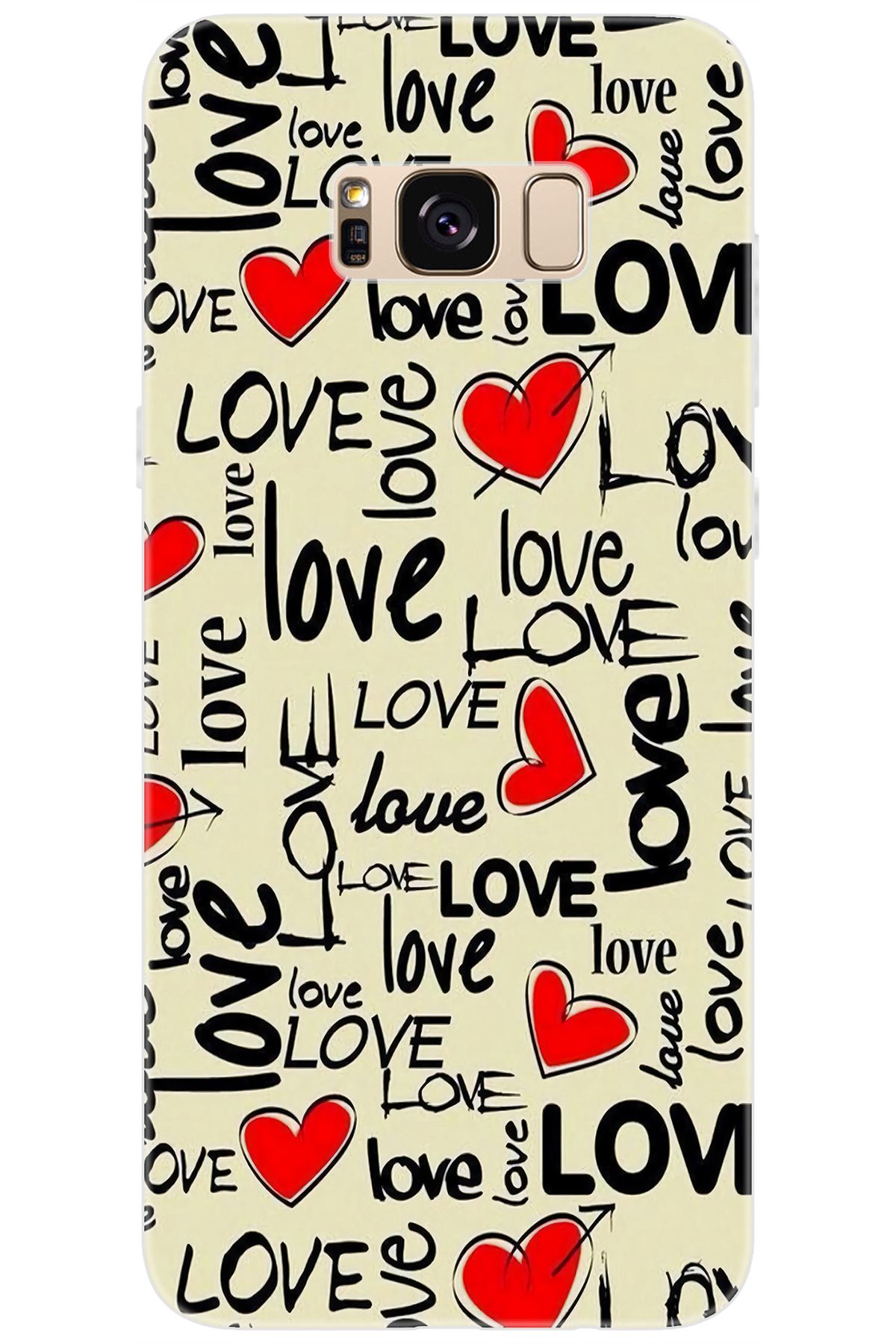 Ceppare Samsung Galaxy S8 PLUS (SM-G955F) Uyumlu Kılıf Desen Baskılı Silikon Love Serisi STK:728 CP-0qyGfAM