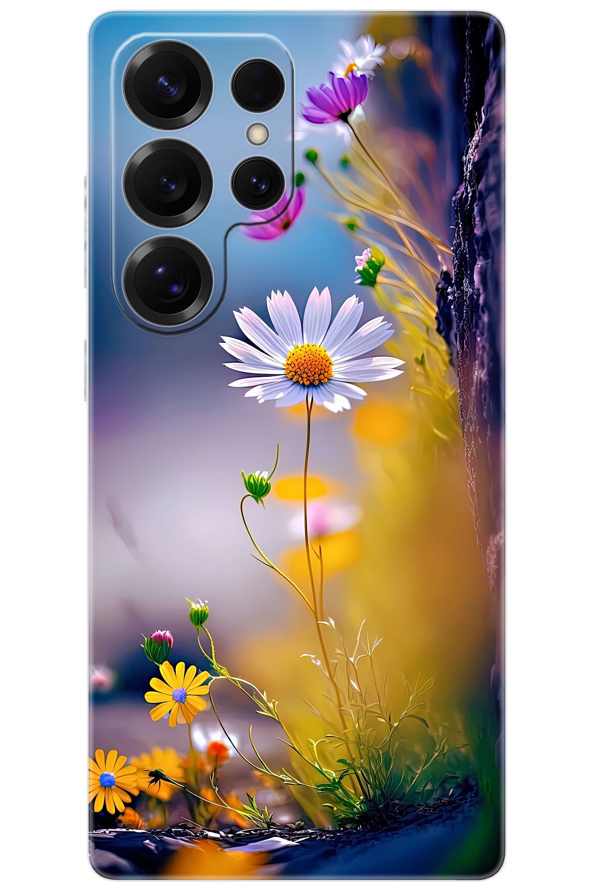 Ceppare Samsung Galaxy S25 ULTRA (SM-S938B) Uyumlu Kılıf Desen Baskı Silikon Papatya Seri STK1000 CP-ZGw0Ym6