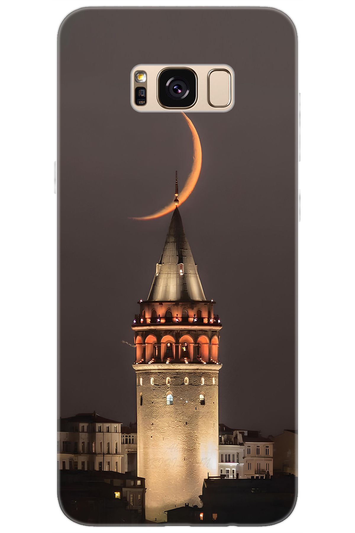 Ceppare Samsung Galaxy S8 PLUS (SM-G955F) Uyumlu Kılıf Desen Baskı Silikon Galata Kulesi STK:673 CP-GZllIot