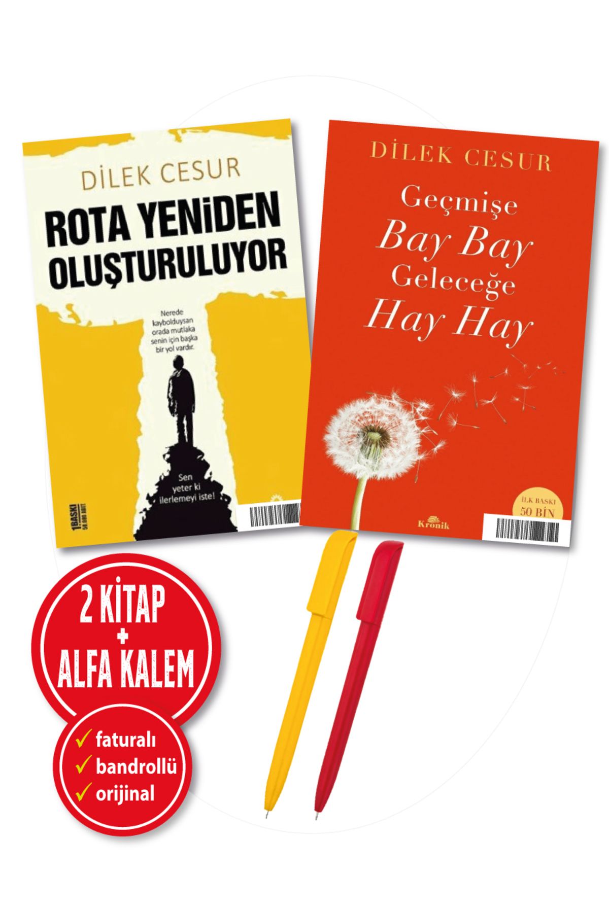 Kronik Kitap Alfa Kalem+ DİLEK CESUR 2 KİTAP SET YENİ - Geçmişe Bay Bay, Geleceğe Hay Hay+Rota Yeniden Oluştur