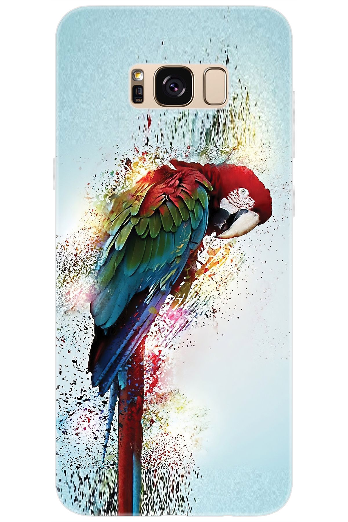 Ceppare Samsung Galaxy S8 PLUS (SM-G955F) Uyumlu Kılıf Desen Baskılı Silikon Papağan STK:562 CP-4ho0nPD