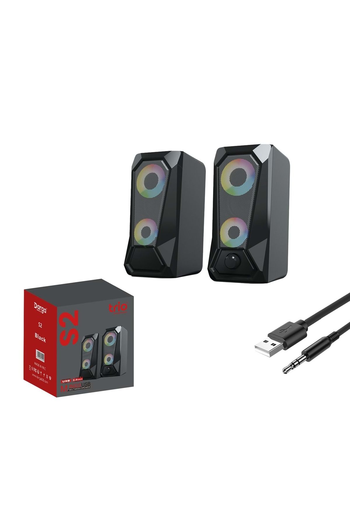 Trio TRS2 LEDLİ BİLGİSAYAR HOPARLÖRÜ