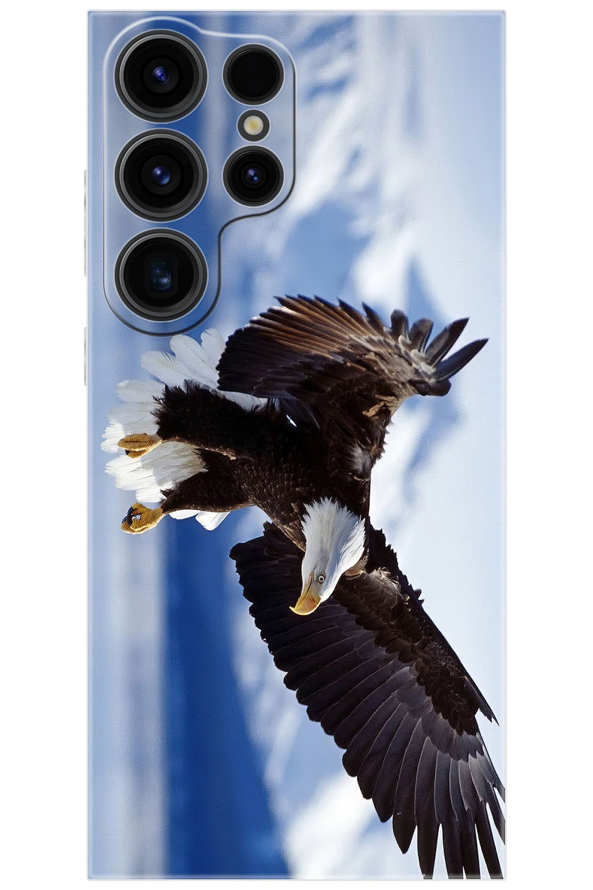 Ceppare Samsung Galaxy S23 ULTRA (SM-S918B) Uyumlu Kılıf Desen Baskılı Silikon Kartal STK:183 CP-wtGkaBN
