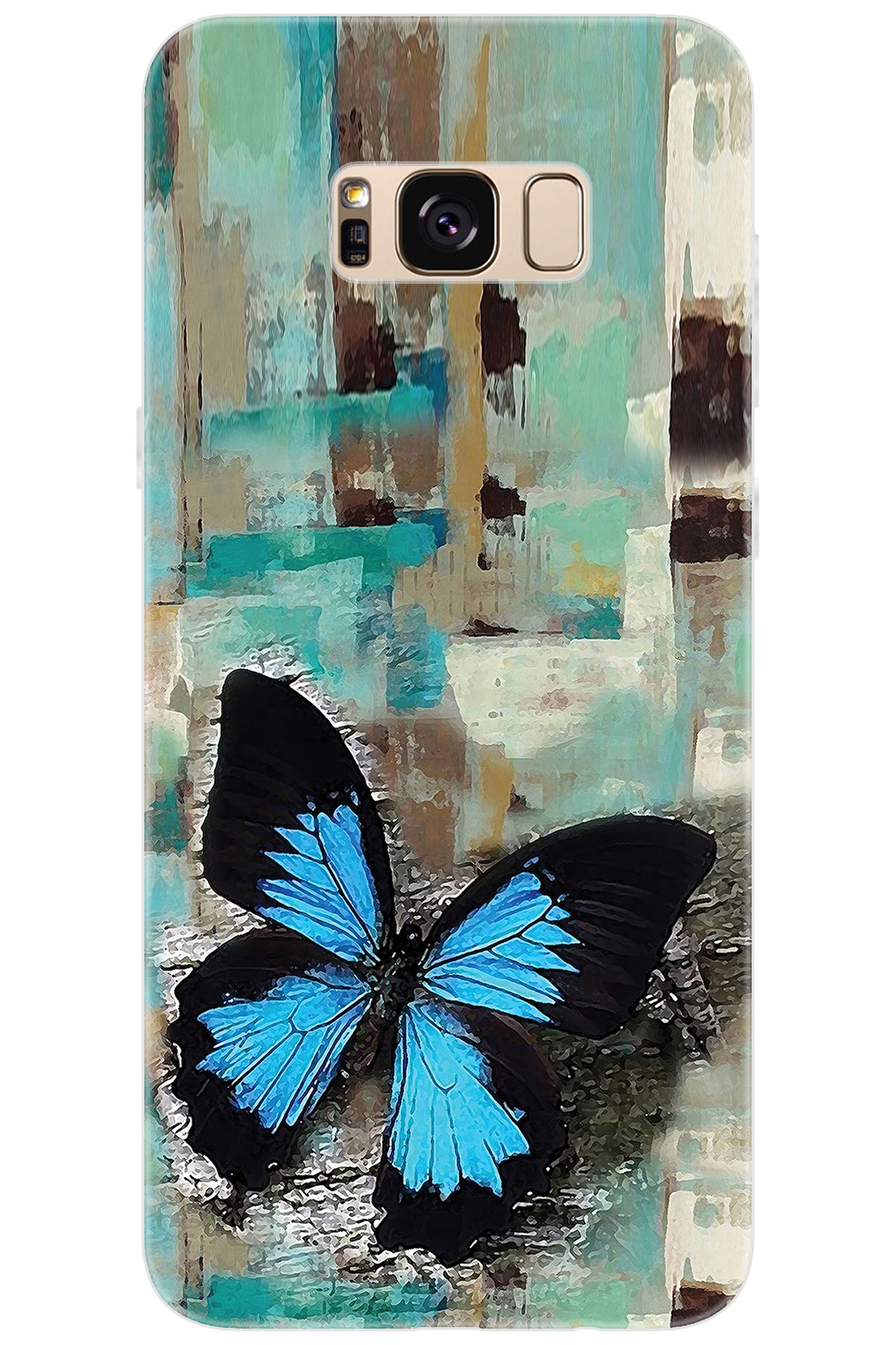 Ceppare Samsung Galaxy S8 PLUS (SM-G955F) Uyumlu Kılıf Desen Baskı Silikon Kelebek Resim STK:549 CP-YZE5SBa